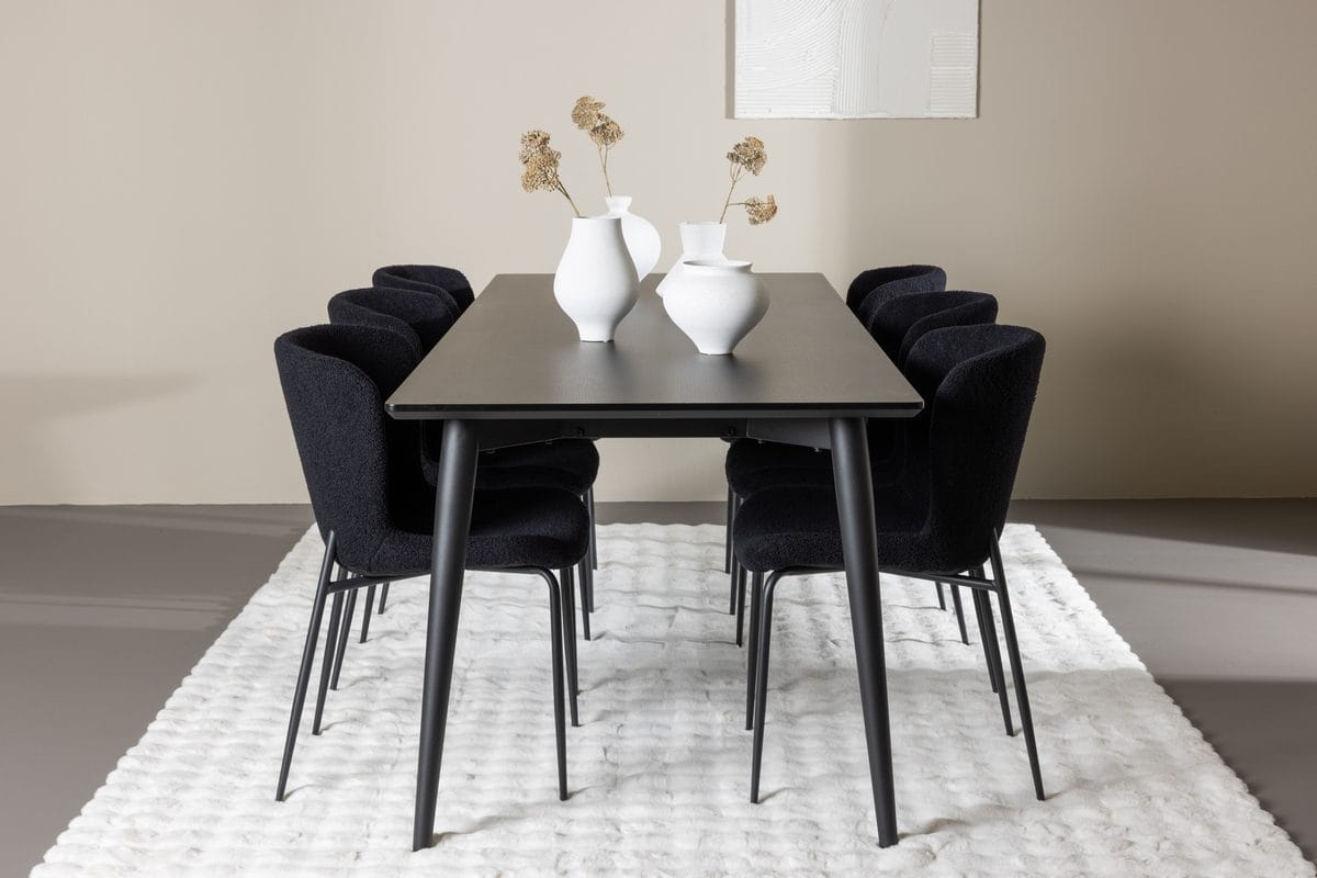 Ellis Matbord 230x85 cm med 6 Modesto Matstol -
