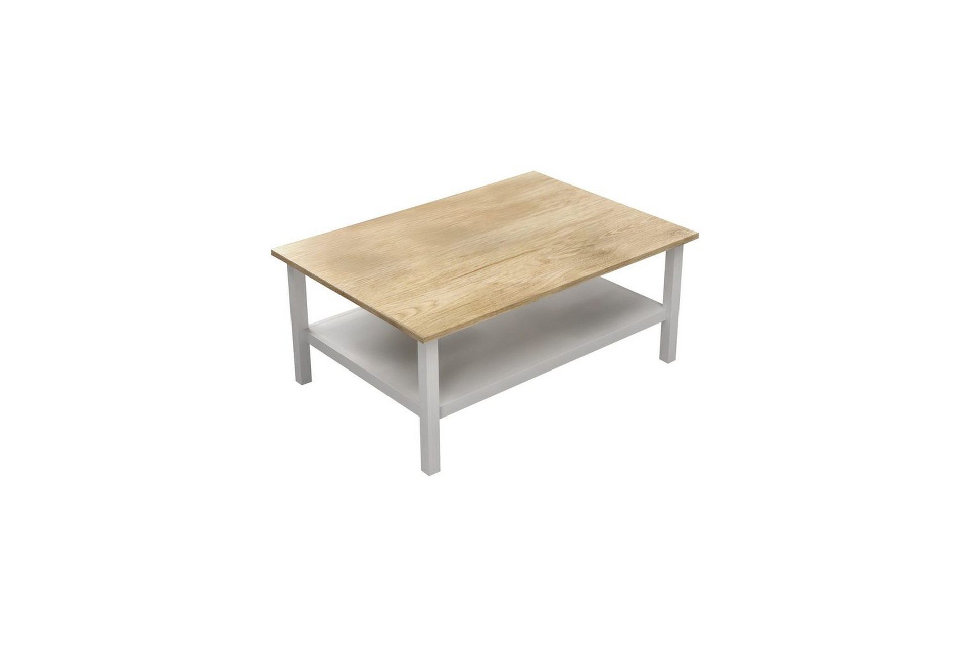Elvano Soffbord 100 cm - Natur/Vit
