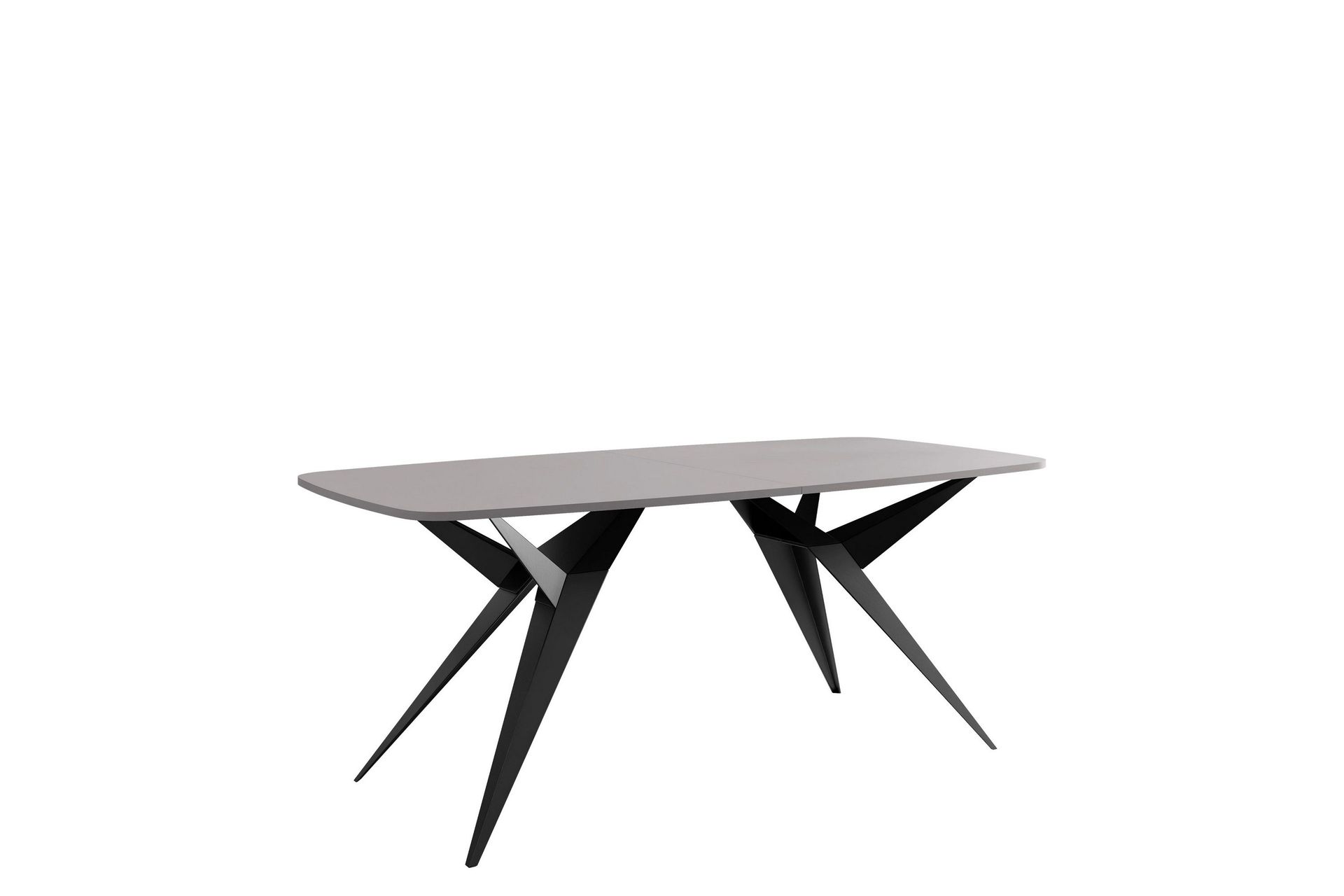 Elvora Matbord 160 cm Rektangul&auml;r - Gr&aring;/Svart