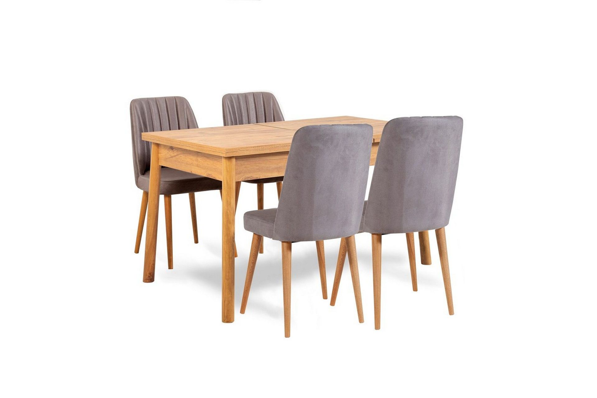 Ergene Matgrupp 120 cm Rektangul&auml;r - Natur/Gr&aring;