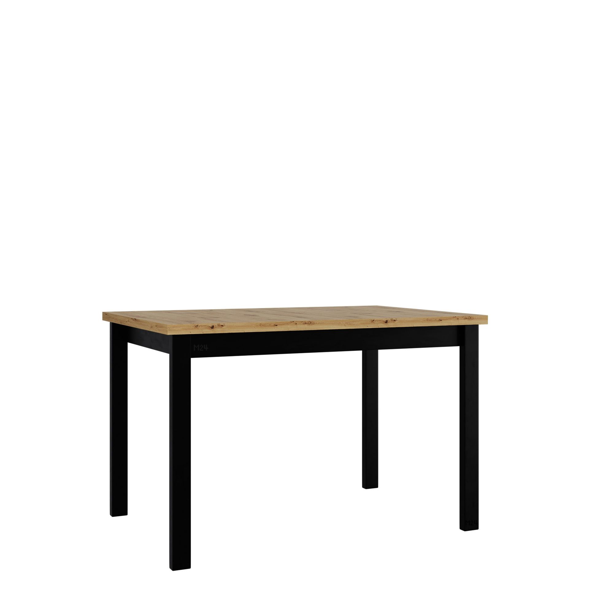 ericka matbord 120 cm rektangulär - svart/brun