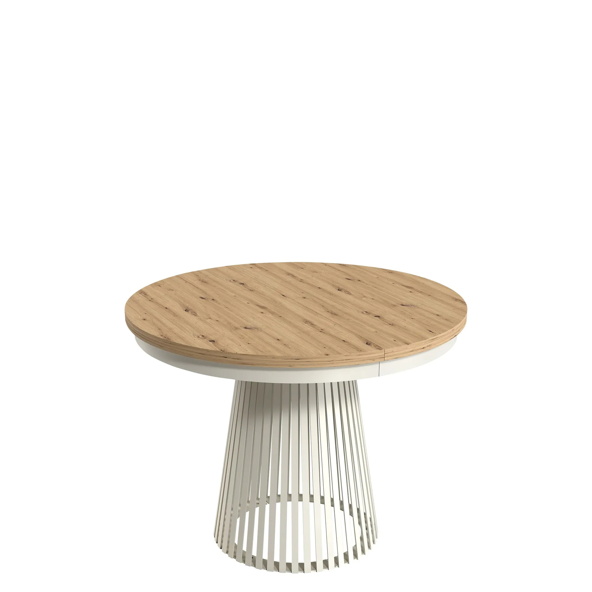 Erylan Matbord rund f&ouml;rl&auml;ngningsbart 100-180 cm - beige, natur