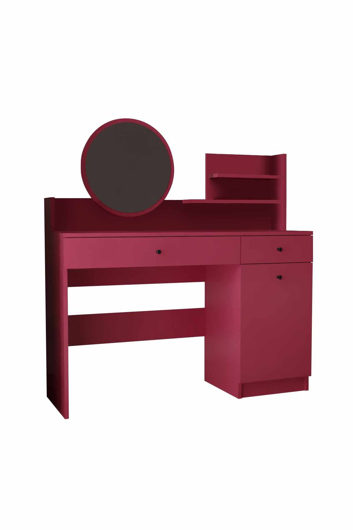Fabrony Sminkbord med spegel 124 cm - Hallon