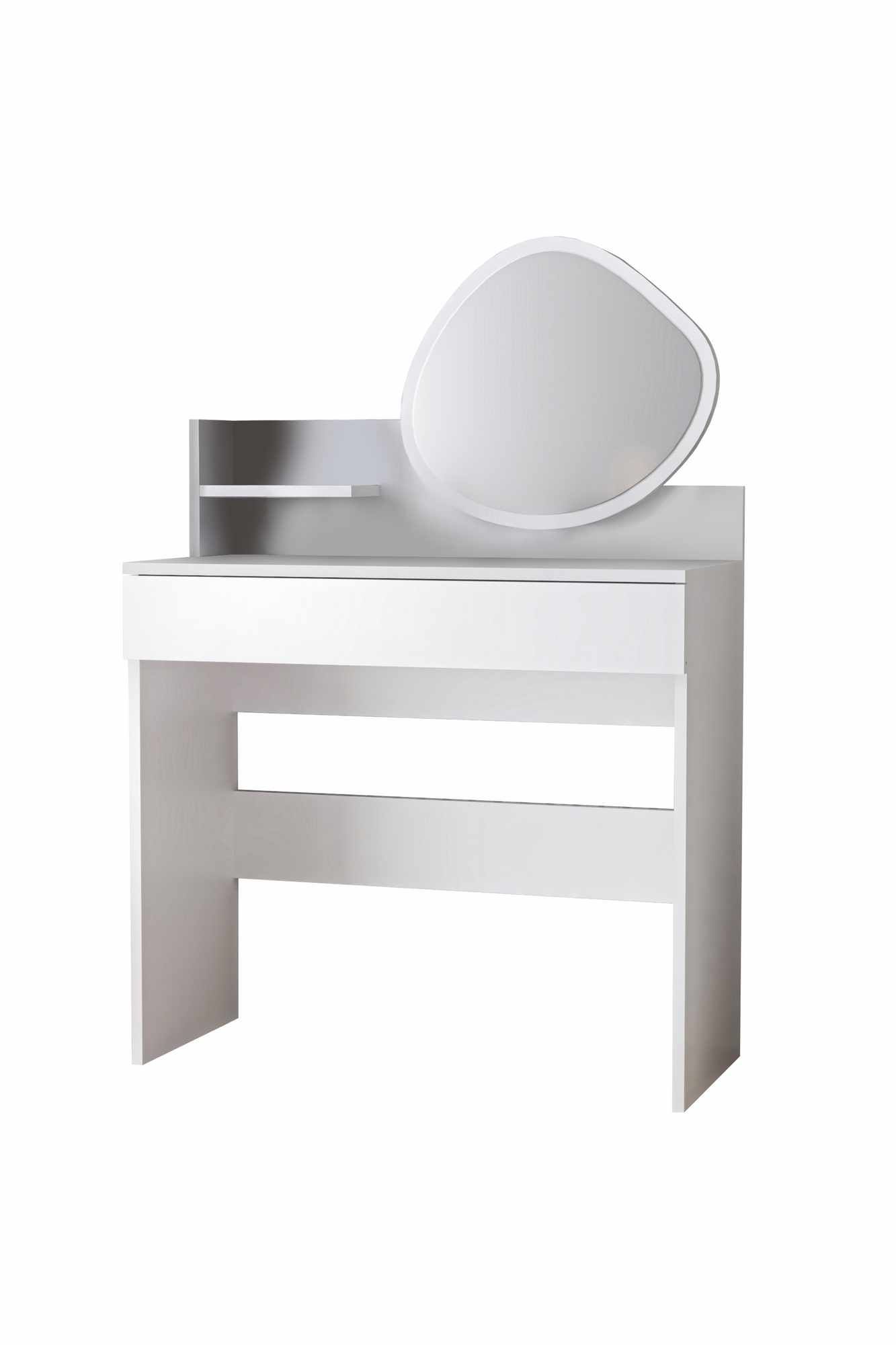Fabrony Sminkbord med spegel 90 cm - Vit