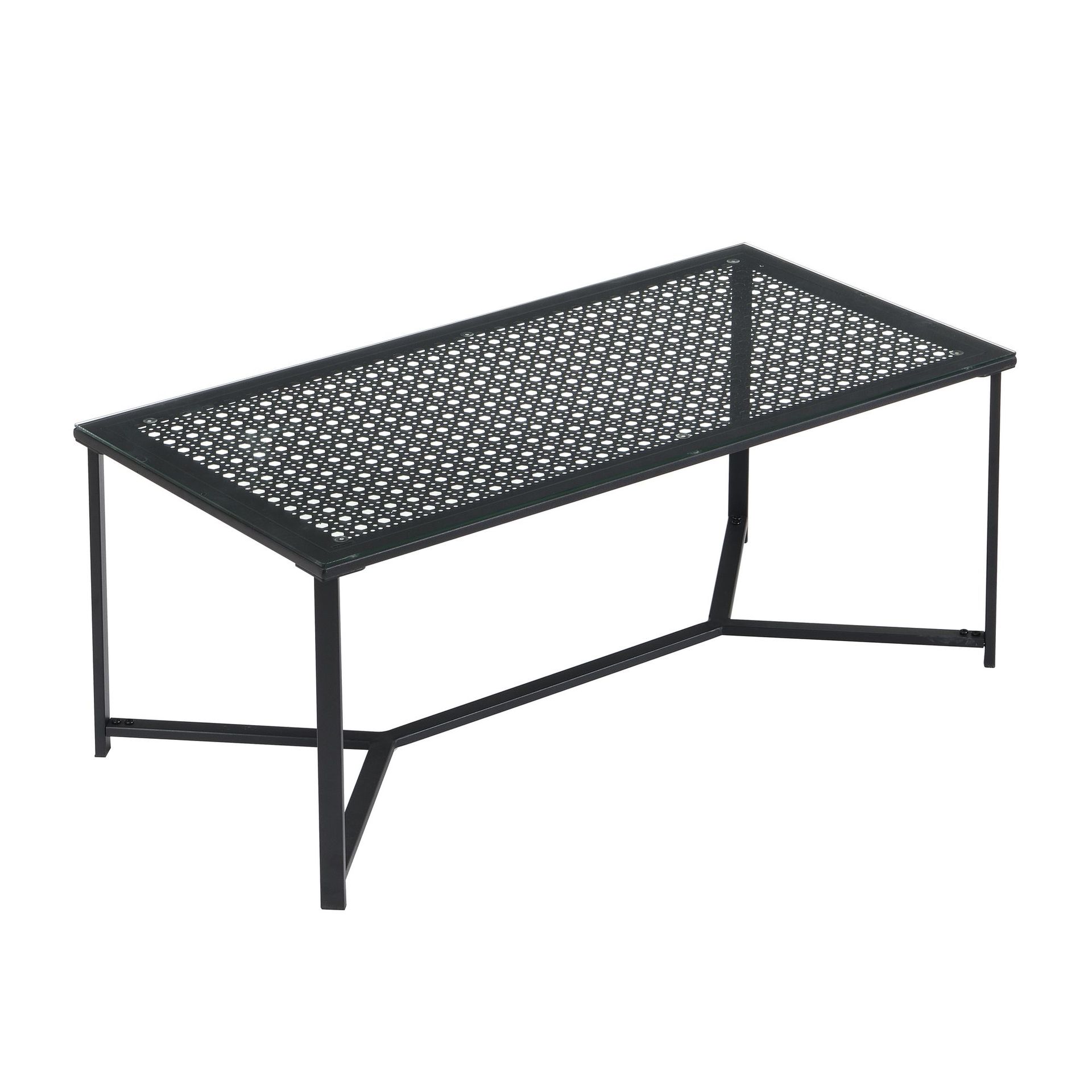 Fenara Soffbord 100 cm - Transparent och mattsvart