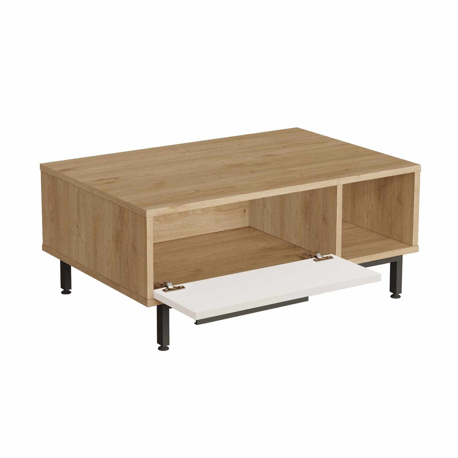 Fenvik Soffbord 90x37,6x60 cm - Naturlig och vit