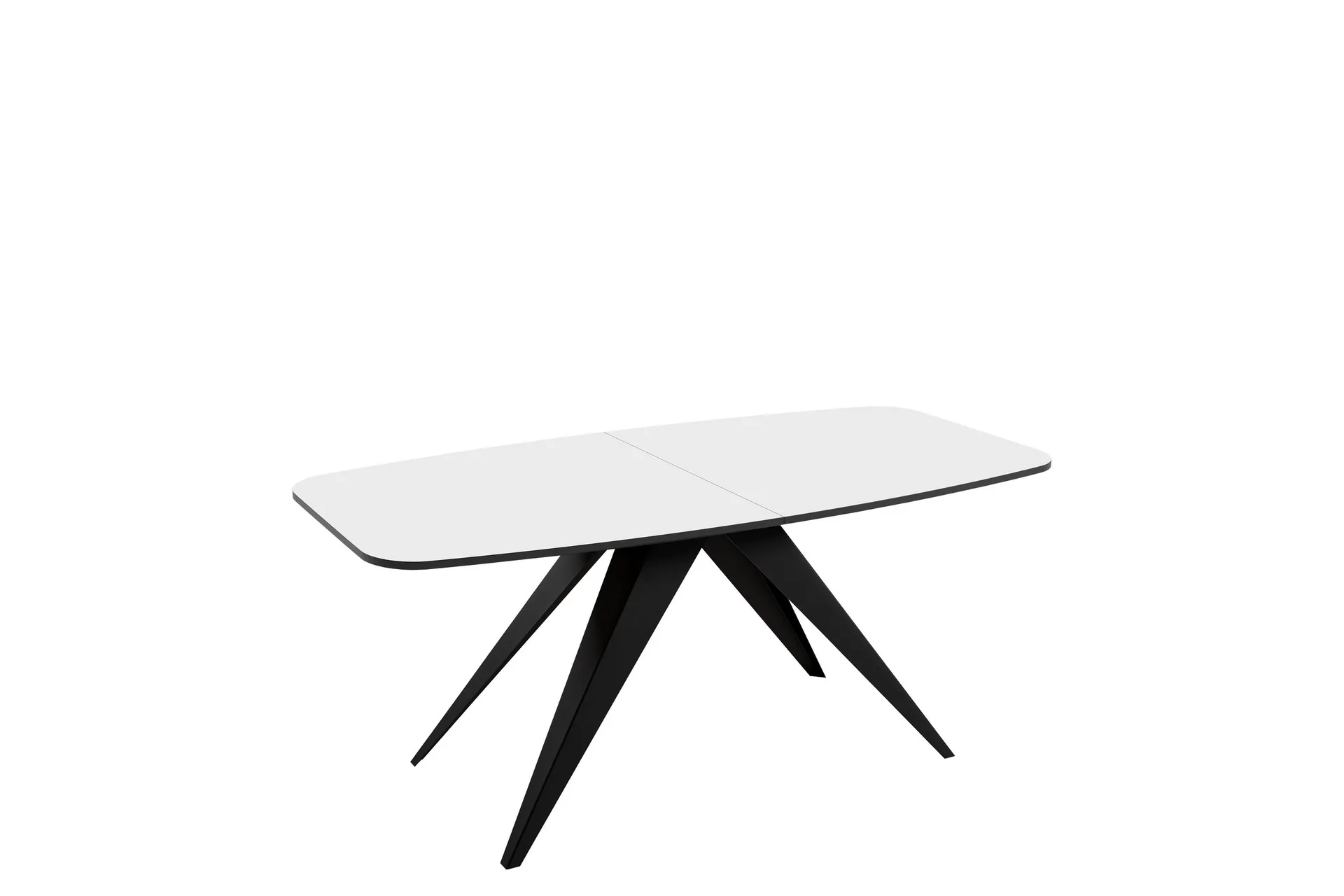 ferro matbord 198 cm - svart/vit