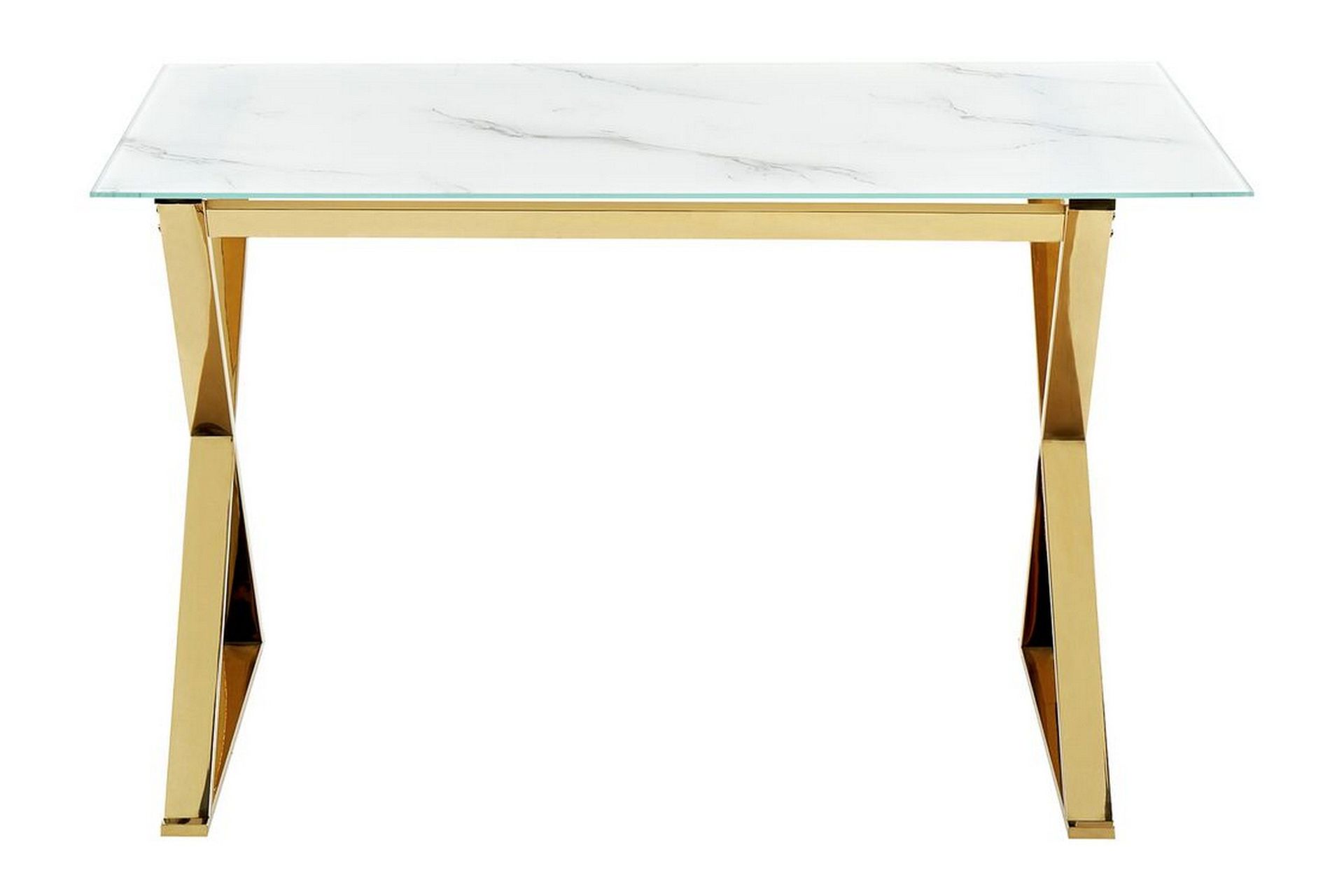 Foxter Matbord 70x120 cm - Vit/Guld