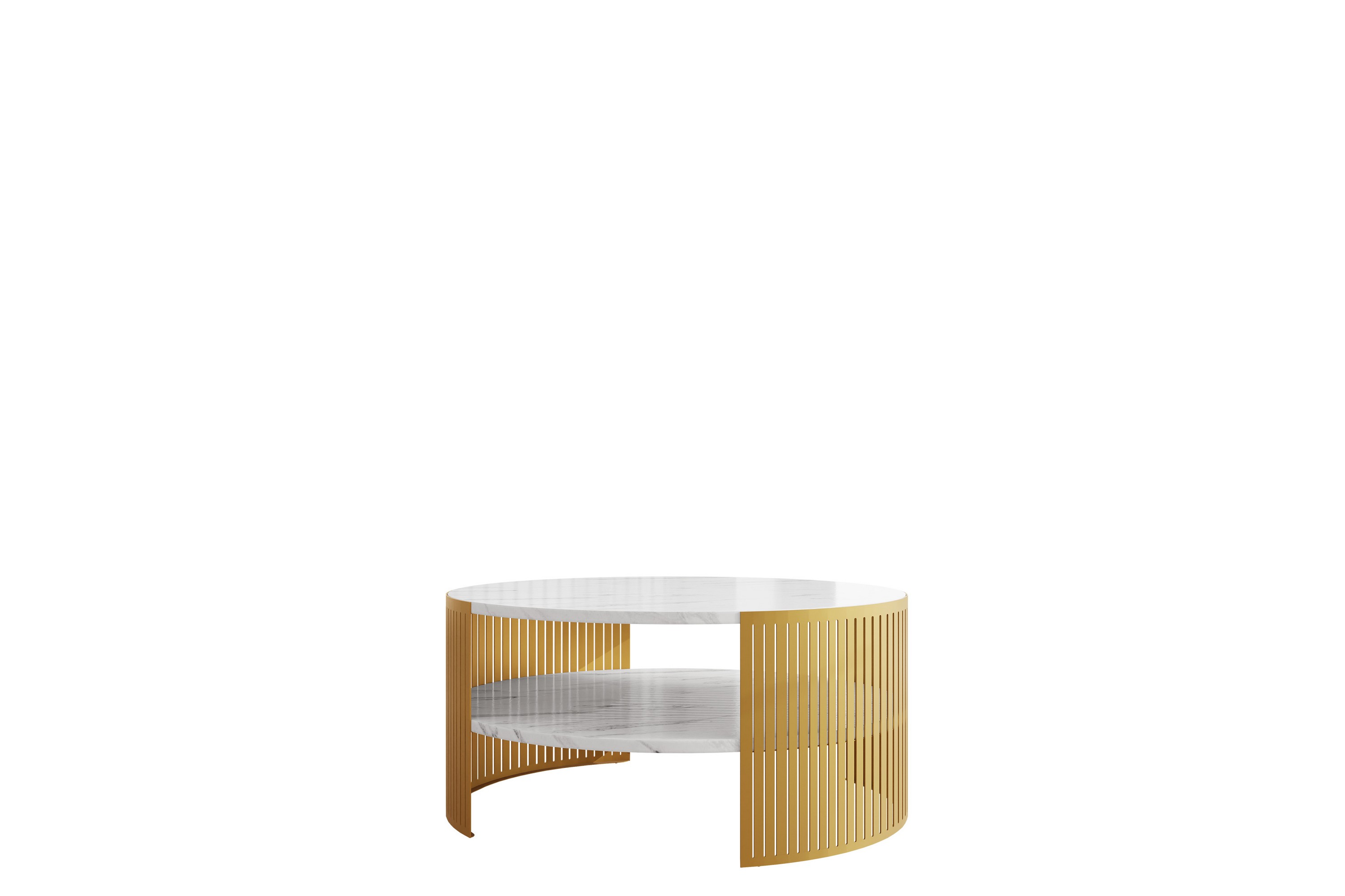 Friend Soffbord 75 cm Guld/Vit