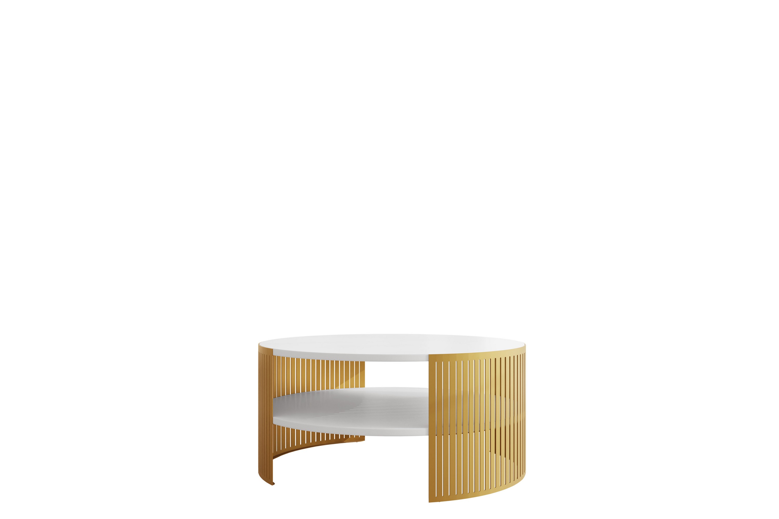 friend soffbord 75 cm - guld/vit