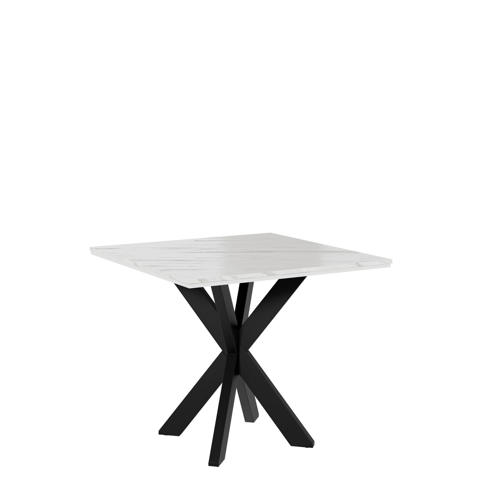Fynrel Matbord 90 cm Kvadratisk - Svart/Vit