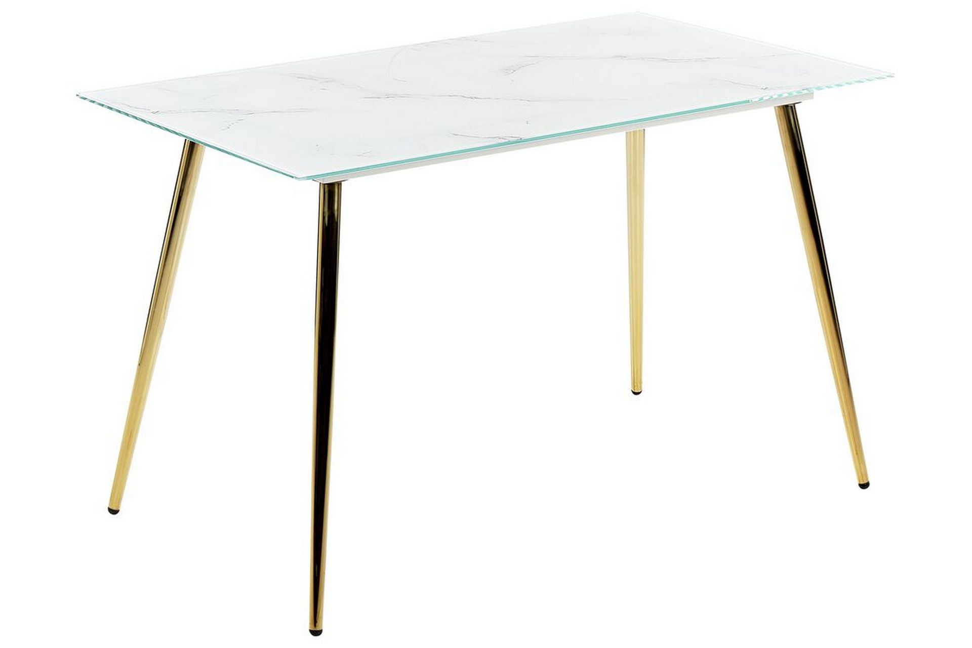 Gabriela Matbord 70x120 cm - Vit/Guld