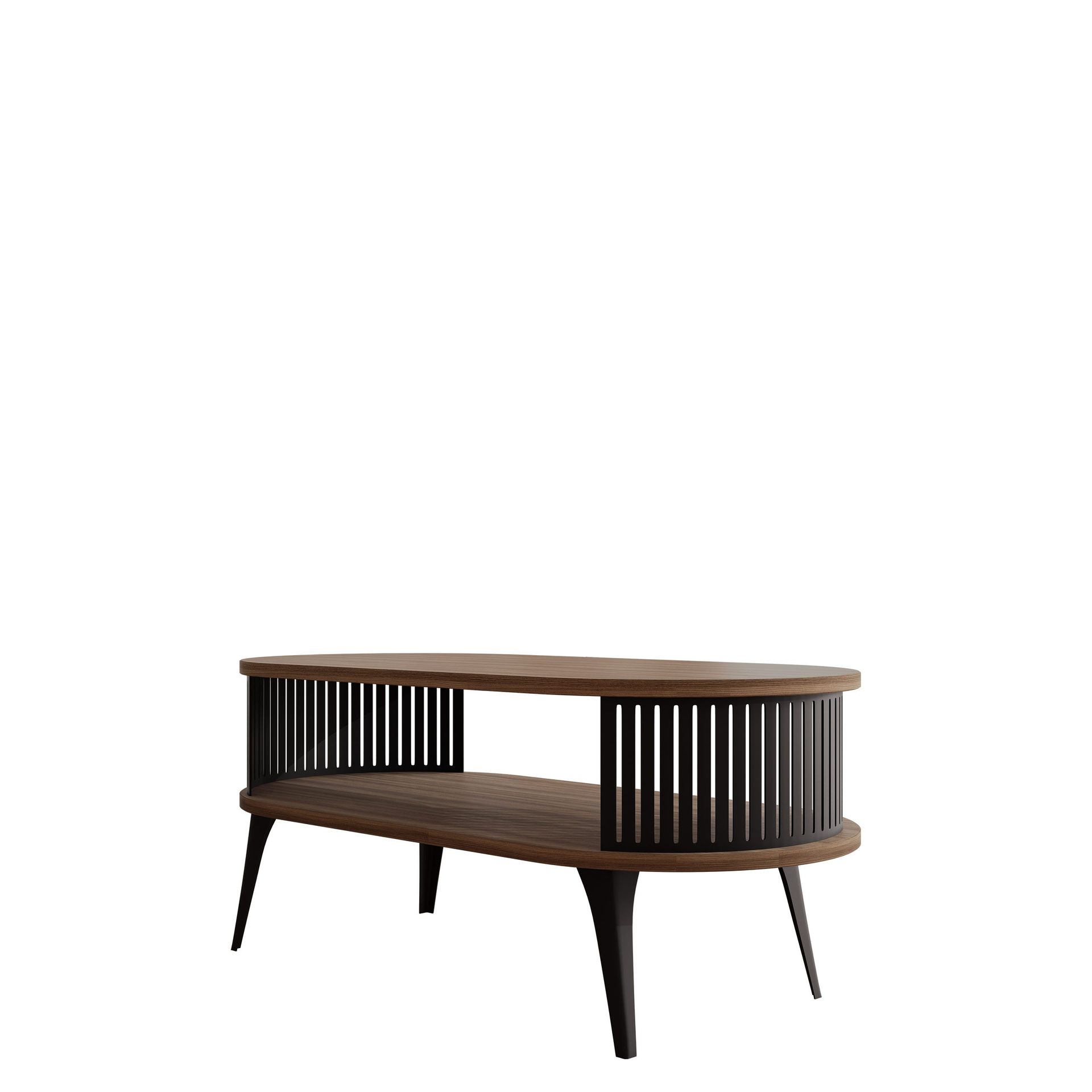 Galia soffbord 100x44 cm - Svart, valnöt