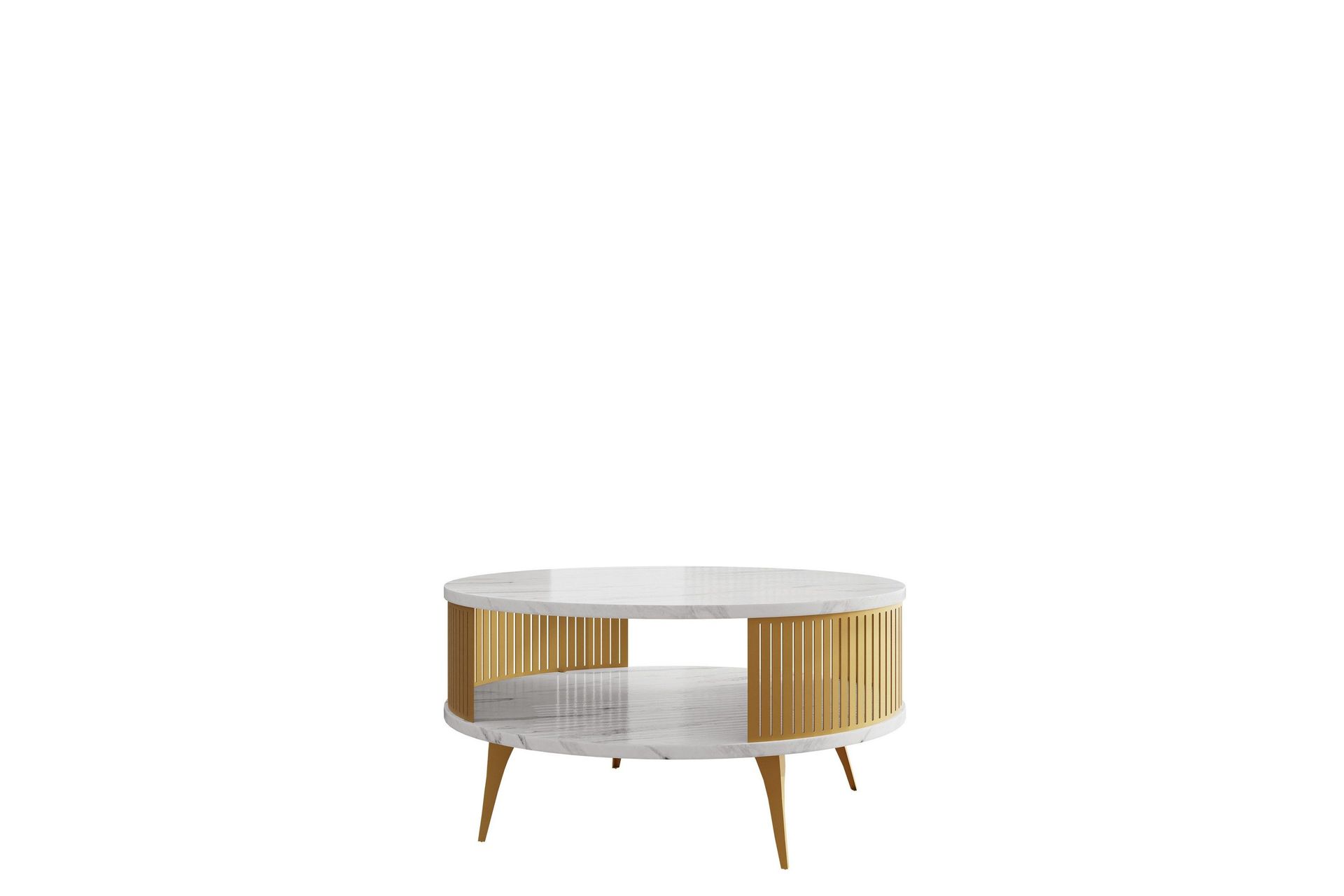 Galia Soffbord 75 cm - Guld/Vit