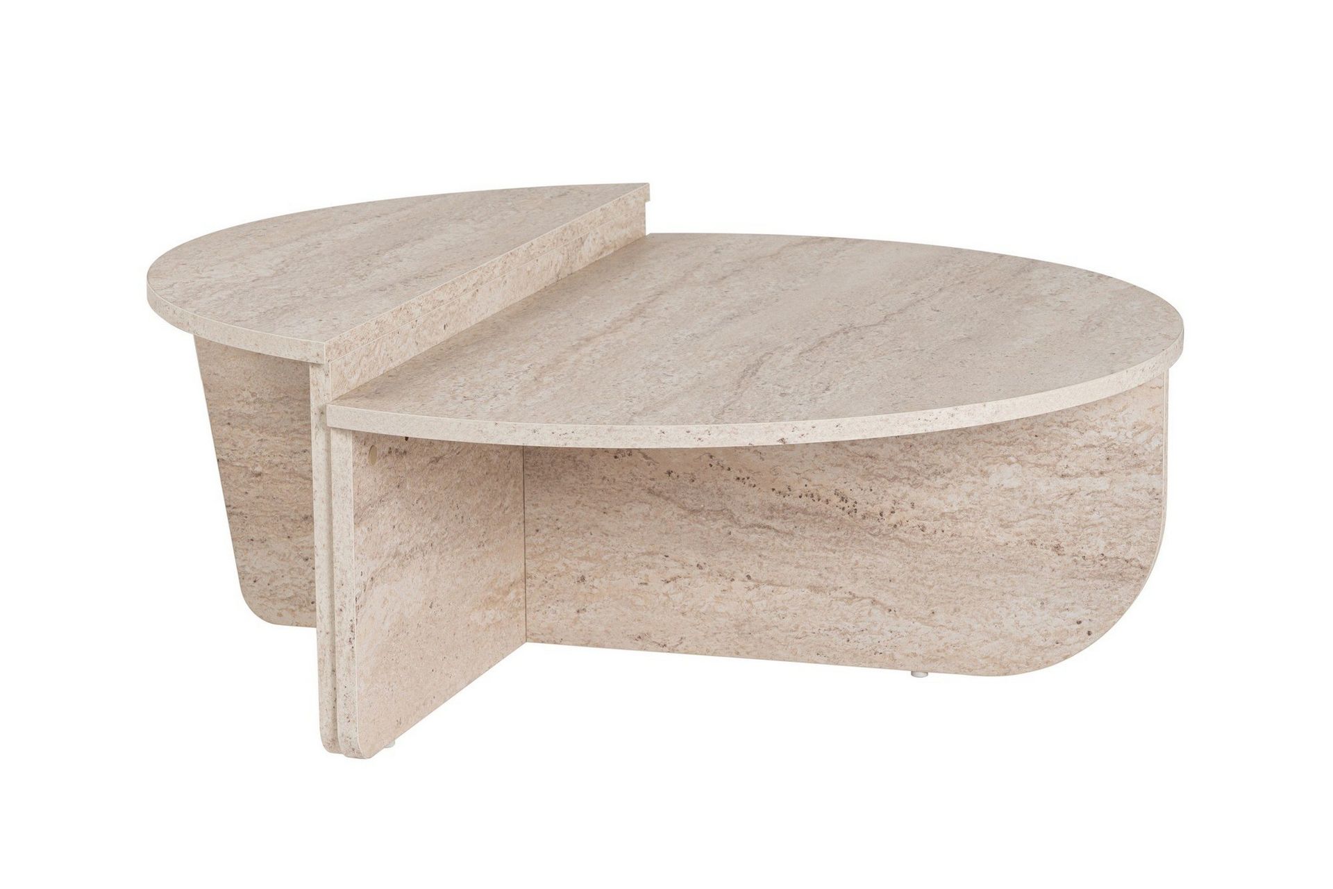 georgette soffbord 90 cm - travertine