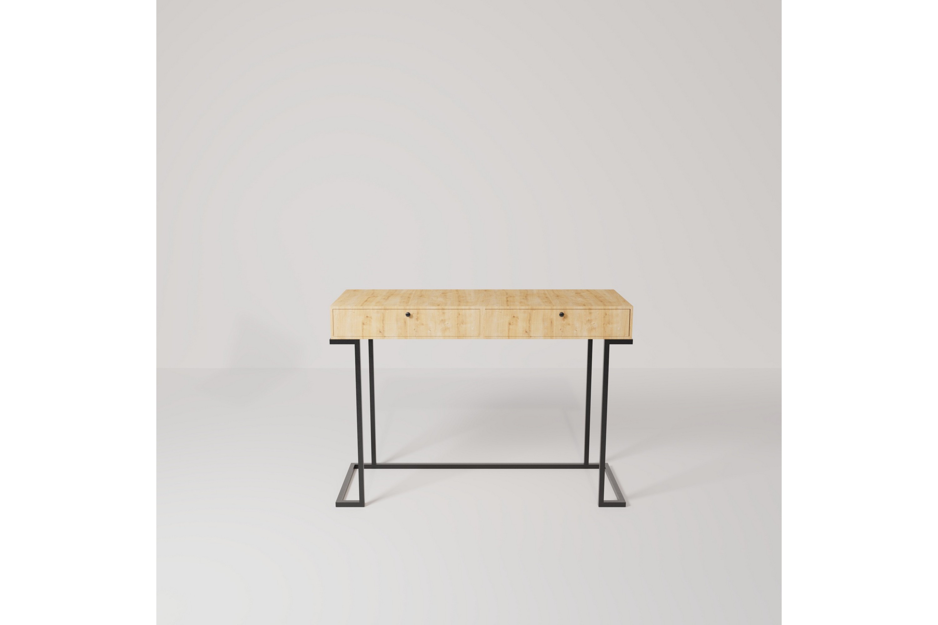 Ghimre Sminkbord 120x45 cm Ljus Beige/Svart
