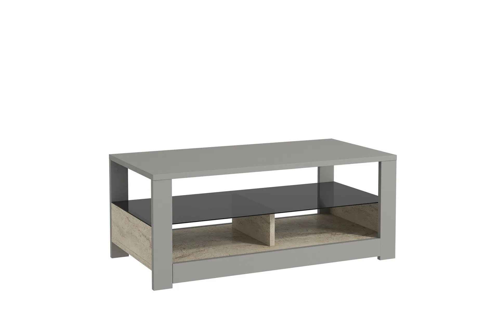 Griselda Soffbord 90 cm - Gr&aring;/Travertin