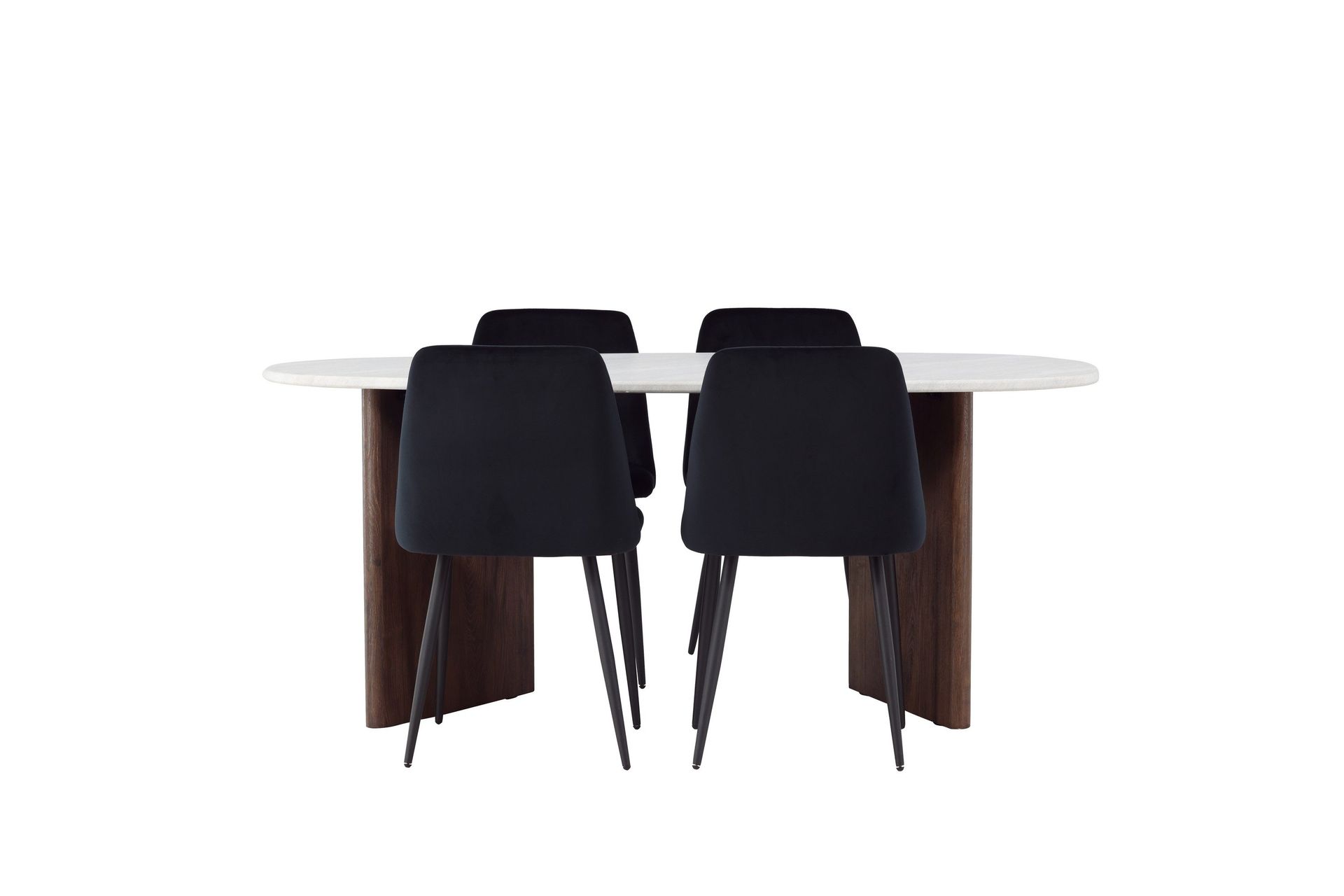Gr&ouml;nvik Matgrupp 180 cm Oval med 4 Night Stolar - Mocca