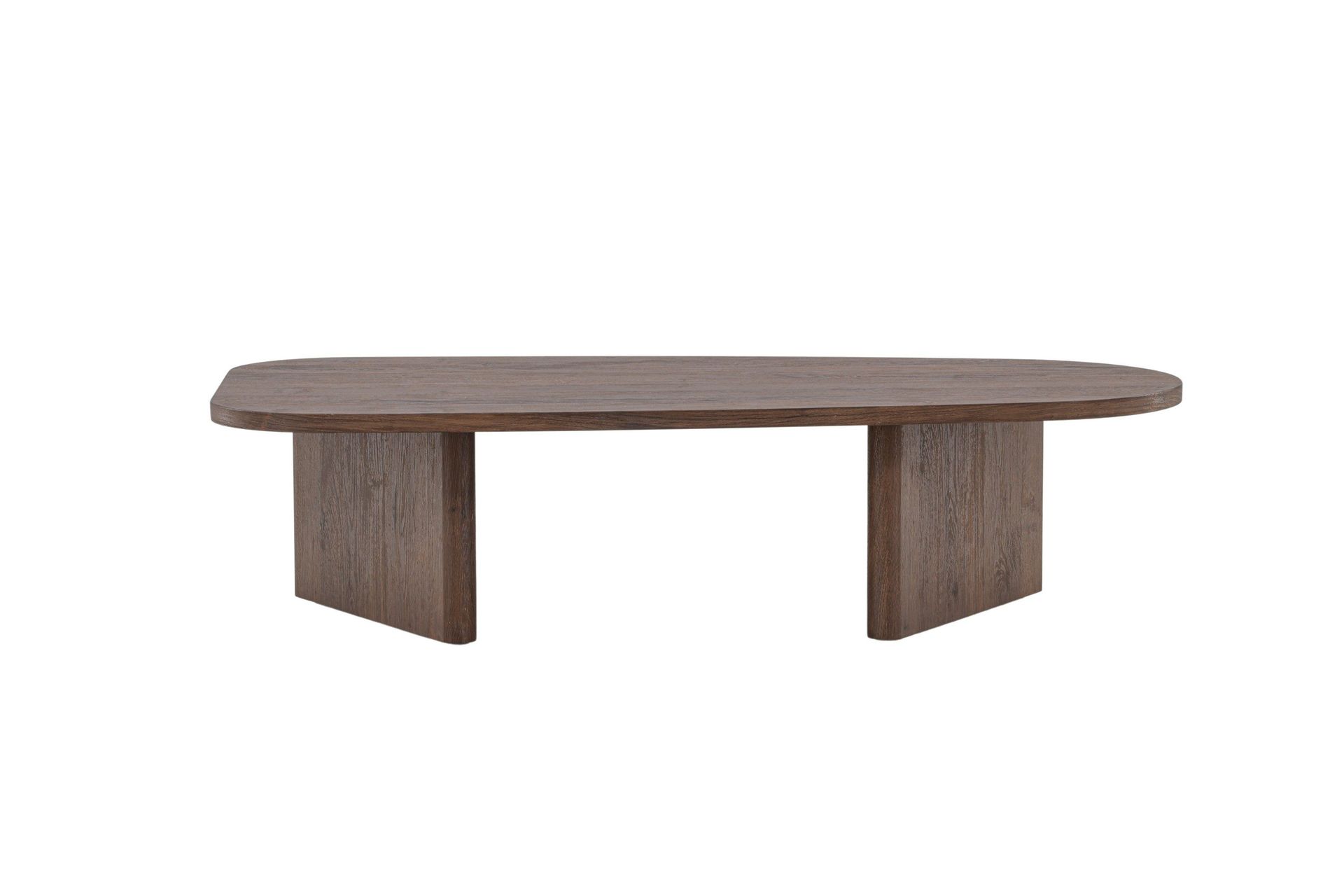 Gr&ouml;nvik Ovalt Soffbord 130x65 cm - M&ouml;rkbrunt / Valn&ouml;t / Tr&auml;