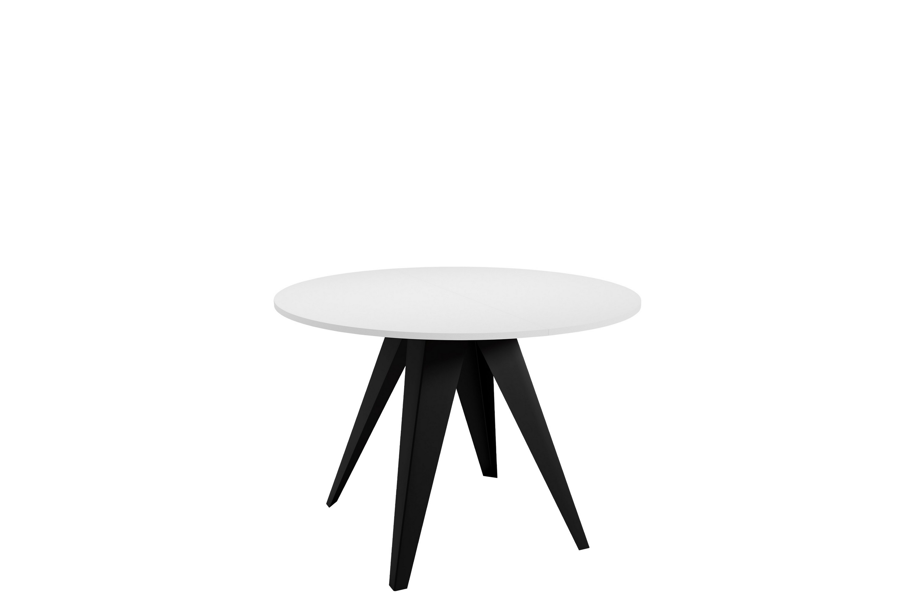 hoban matbord 128 cm - svart/vit