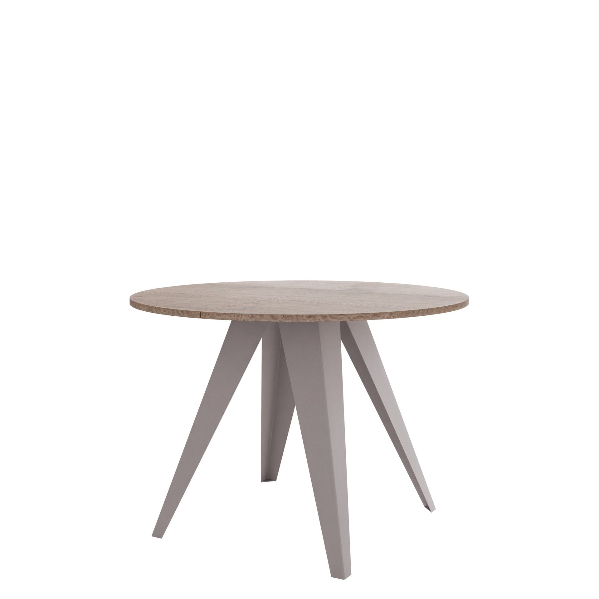 Hoban Matbord rund f&ouml;rl&auml;ngningsbart 100-138 cm - Beige, brun