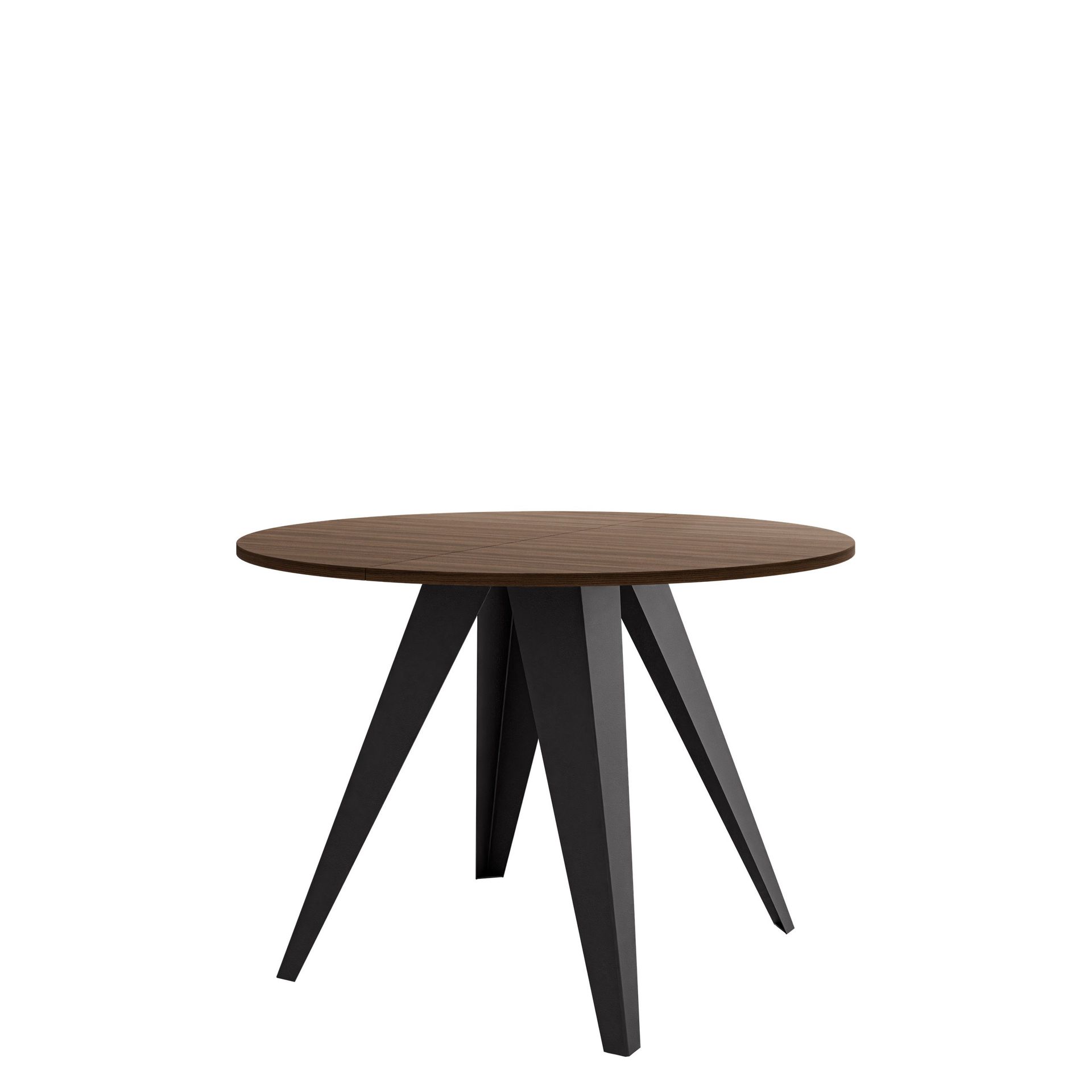 Hoban Matbord rund f&ouml;rl&auml;ngningsbart 100-138 cm - Svart, brun