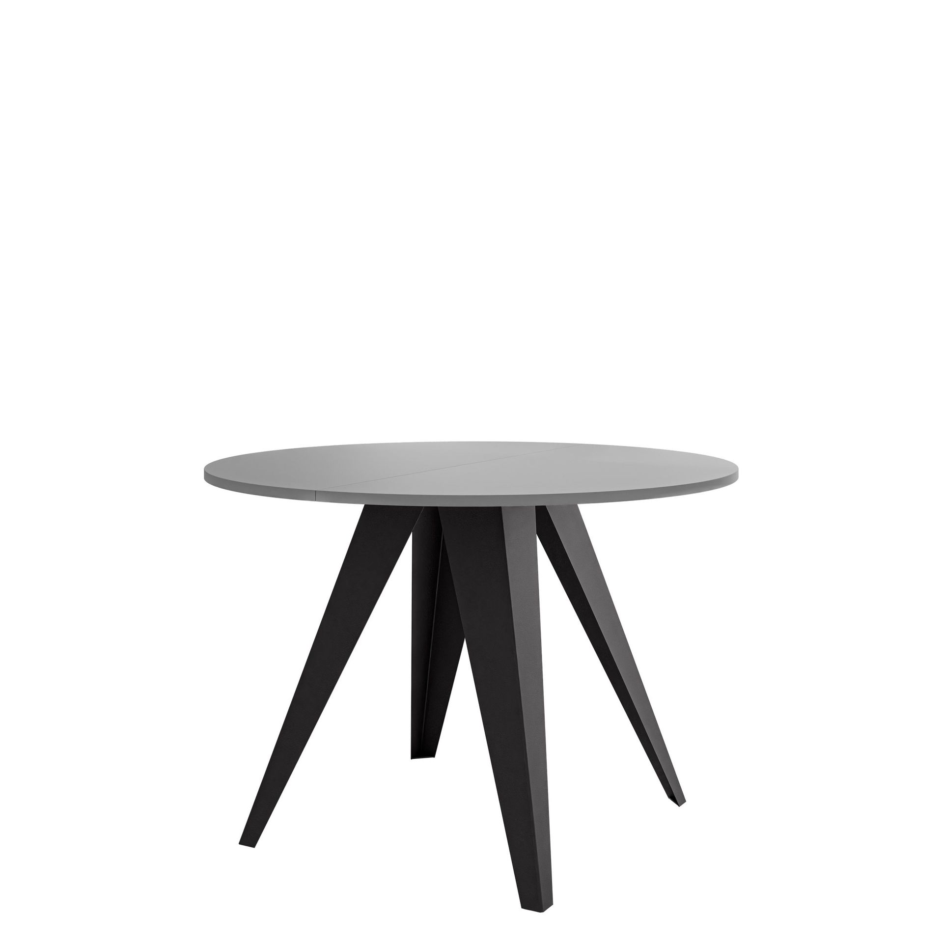 Hoban Matbord rund förlängningsbart 100-138 cm - Svart, grå