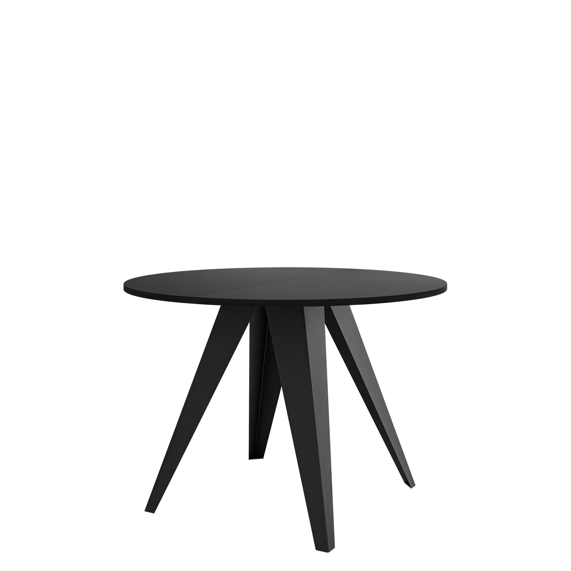 Hoban Matbord rund f&ouml;rl&auml;ngningsbart 100-138 cm - Svart