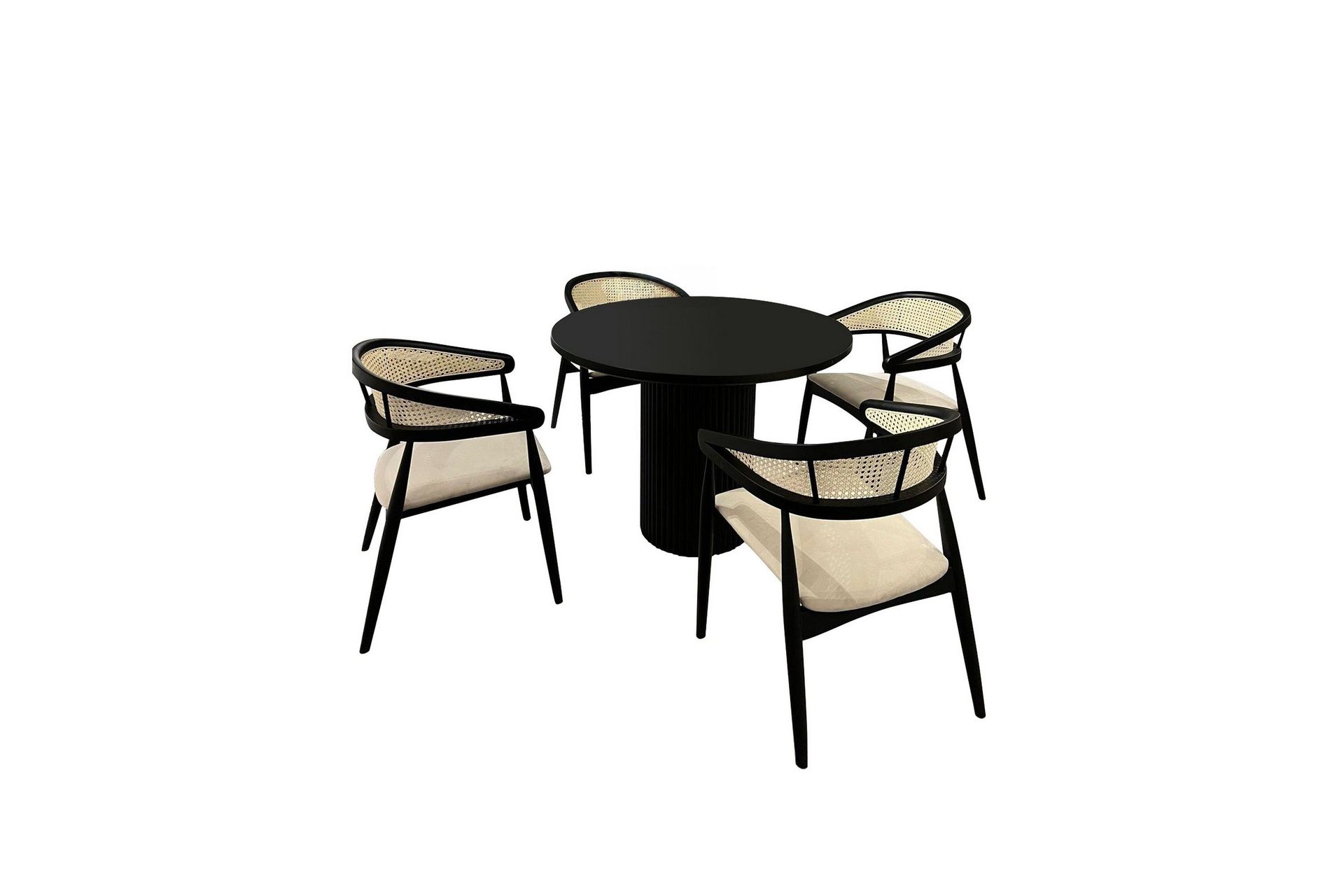 Indumati Matgrupp Rund - Svart/Vit