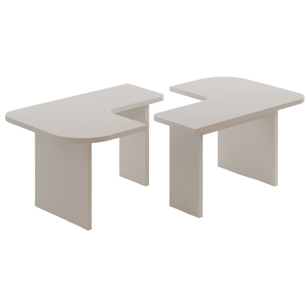 Iris Soffbordsset 90x35x45 cm - Vit