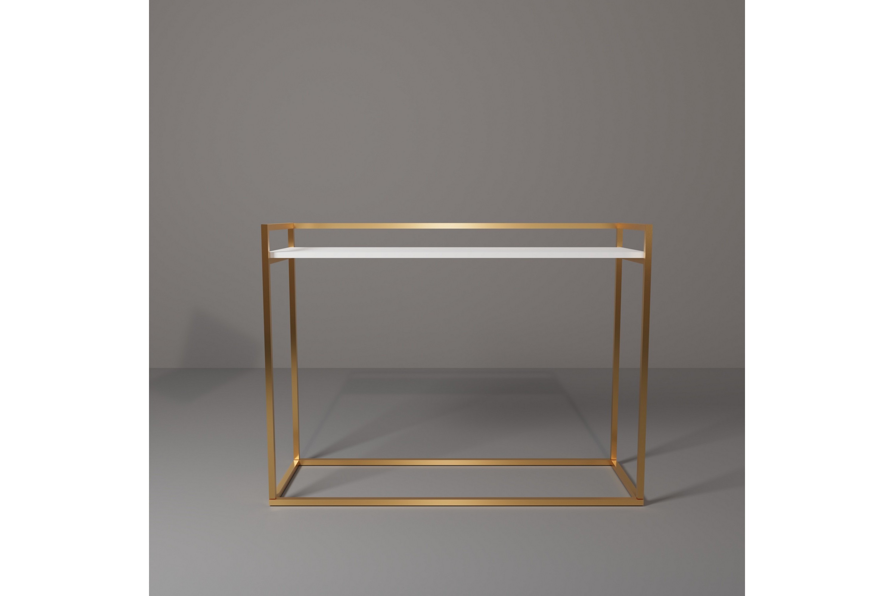 Isil Sminkbord 120x35 cm Guld/Vit