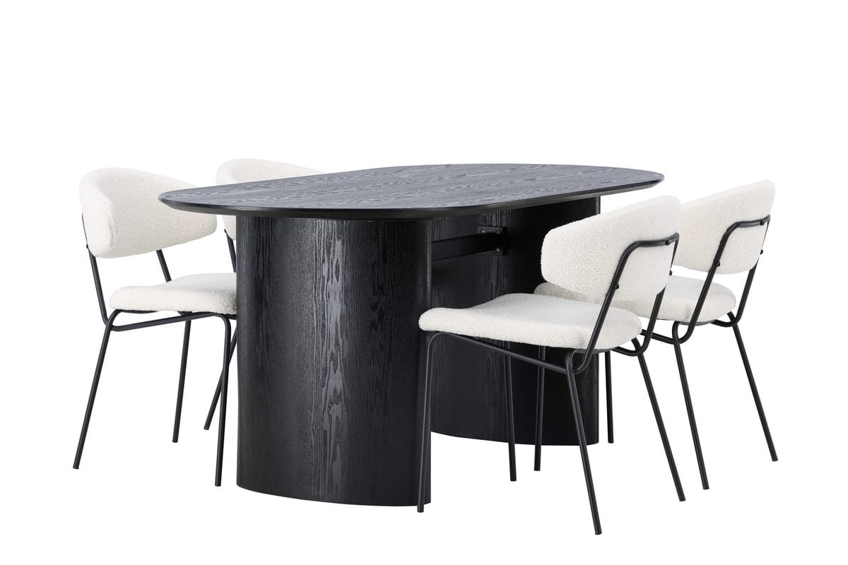 Isolde Matbord 180x90 cm med 4 Chico Matstol -