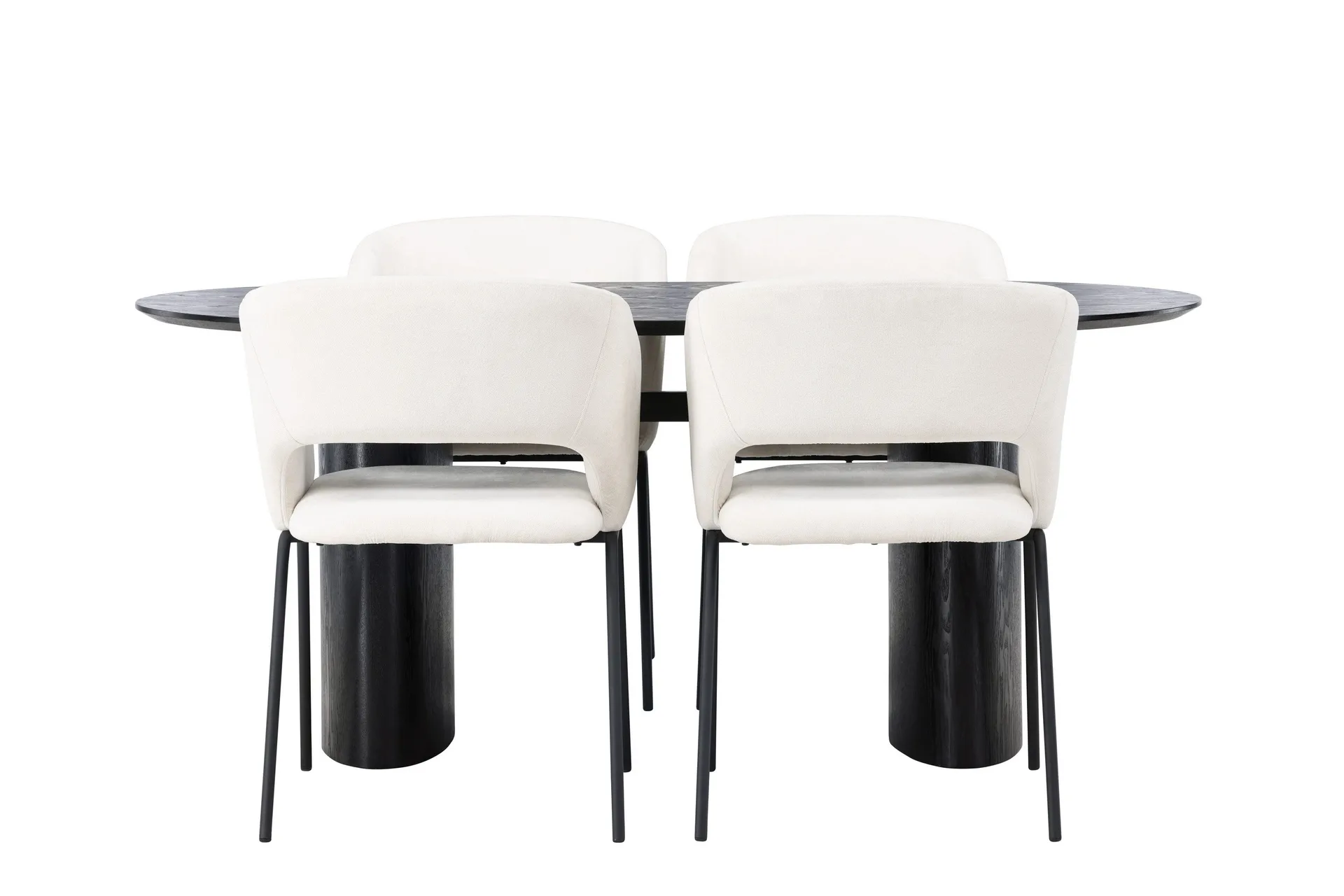 Isolde Matgrupp 180 cm Oval med 4 Day stolar - Svart