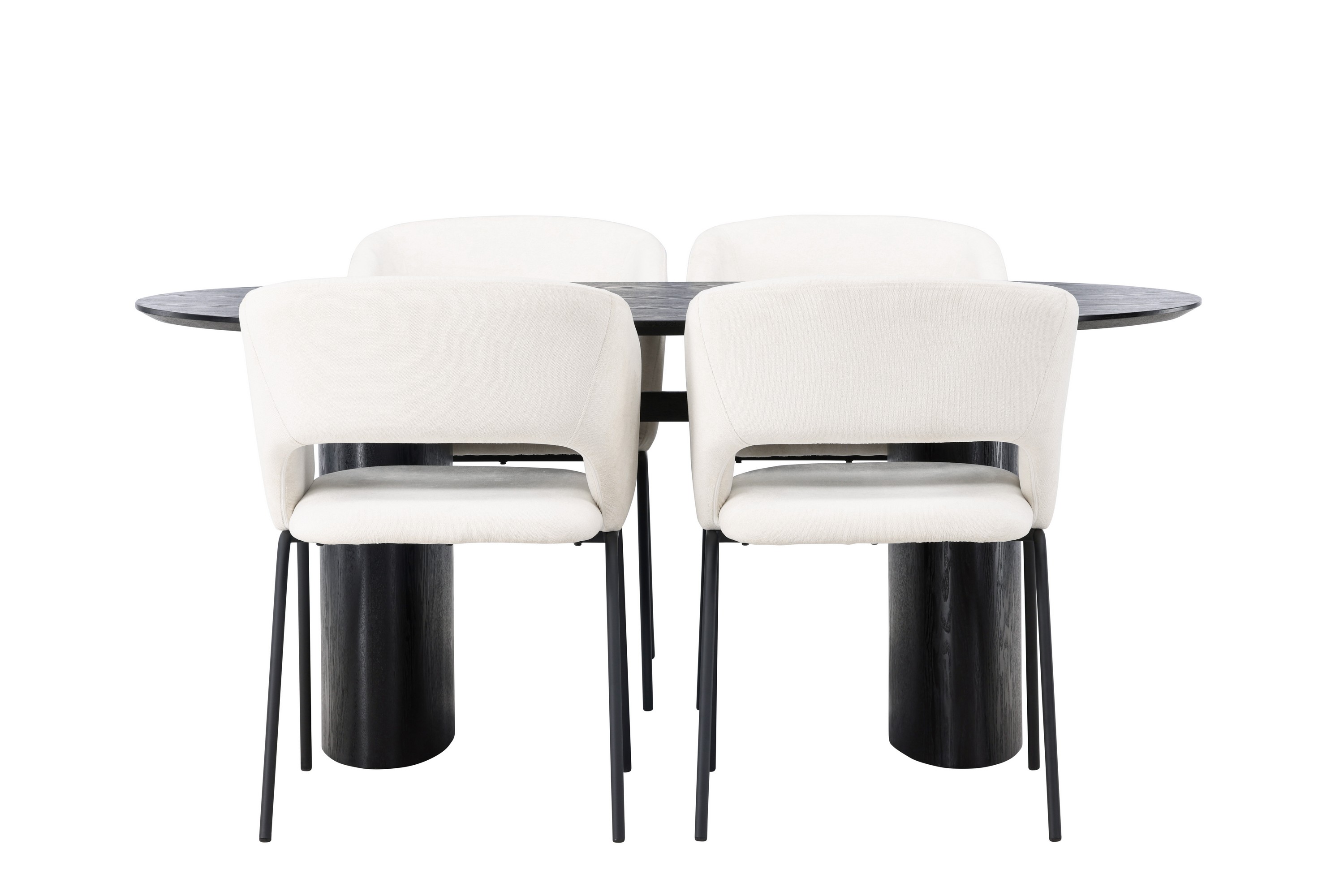 Isolde Matgrupp 180 cm Oval med 4 Day stolar Svart