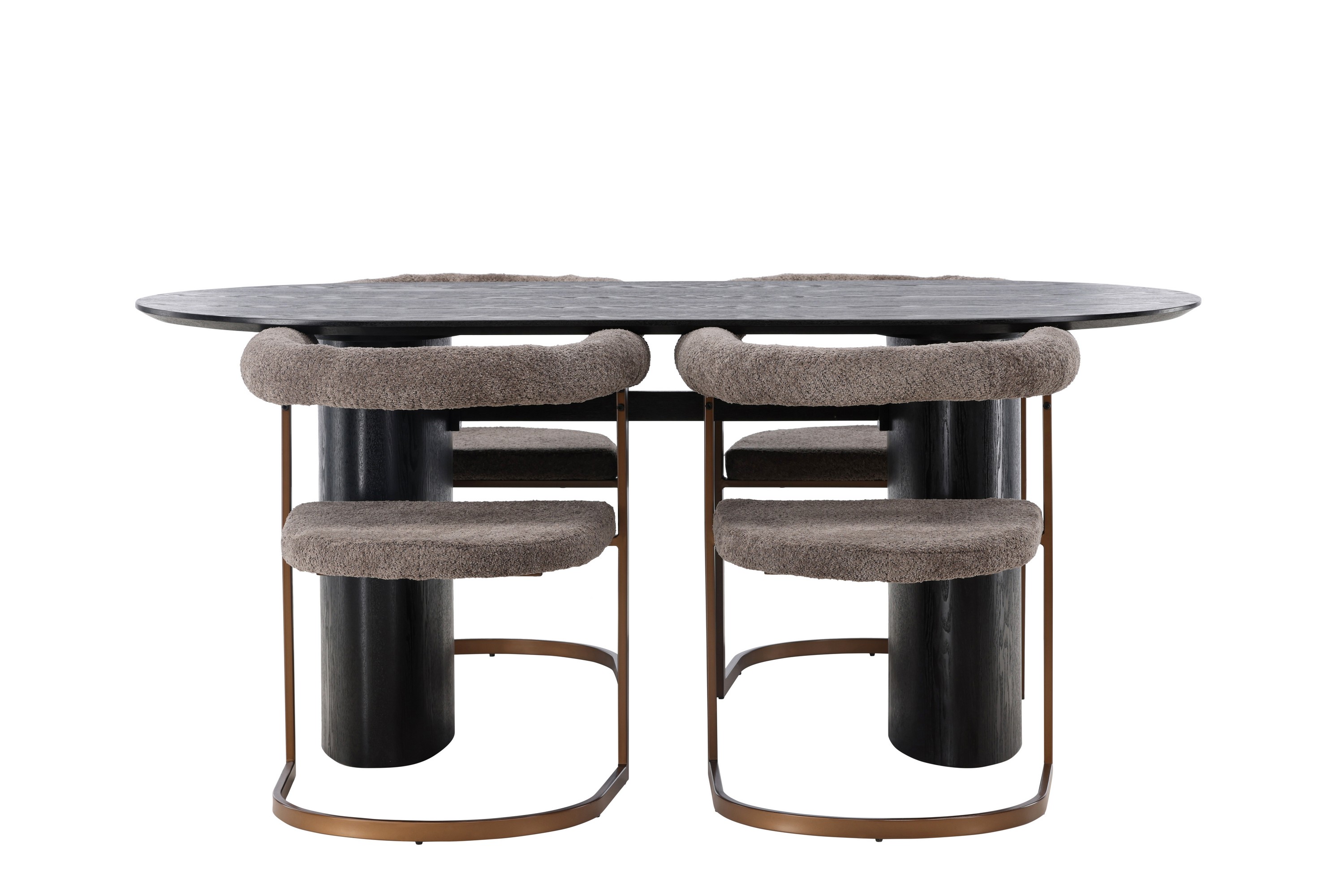 Isolde Matgrupp 180 cm Oval med 4 Morning stolar Brun