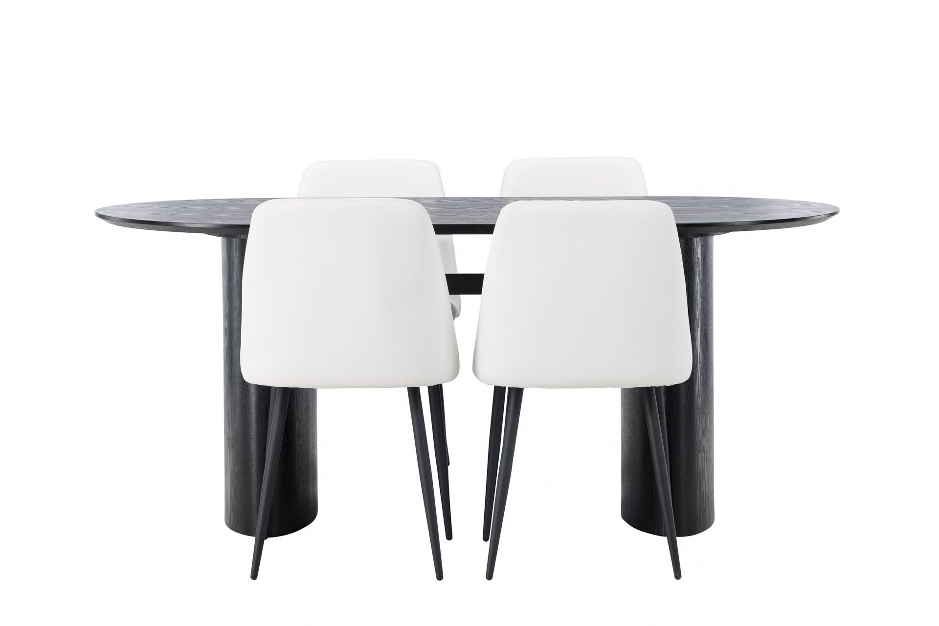 Isolde Matgrupp 180 cm Oval med 4 Night stolar - Svart