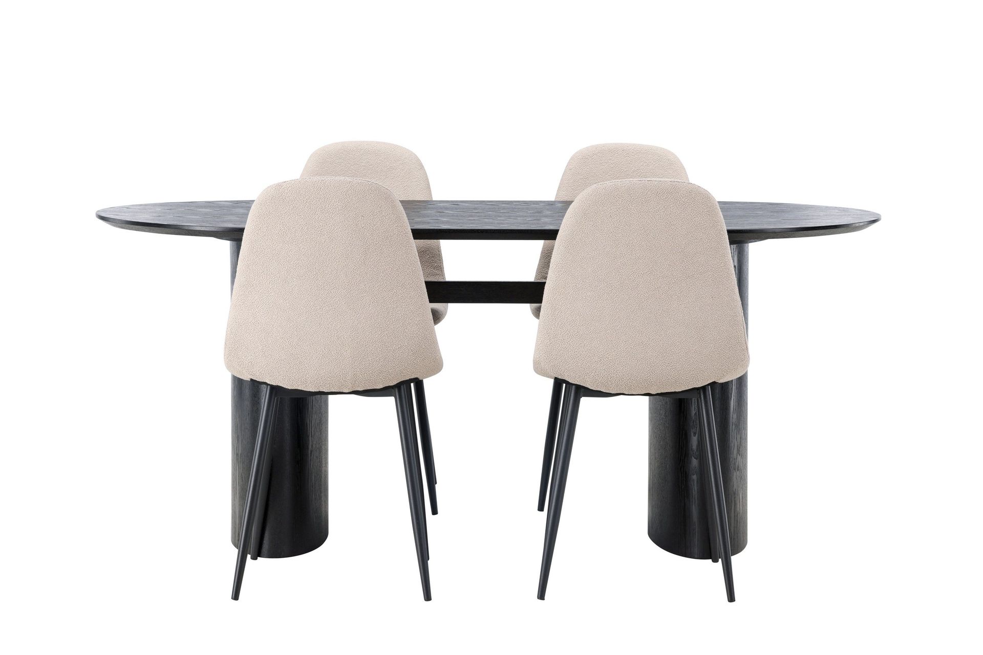 Isolde Matgrupp 180 cm Oval med 4 Polar stolar - Beige