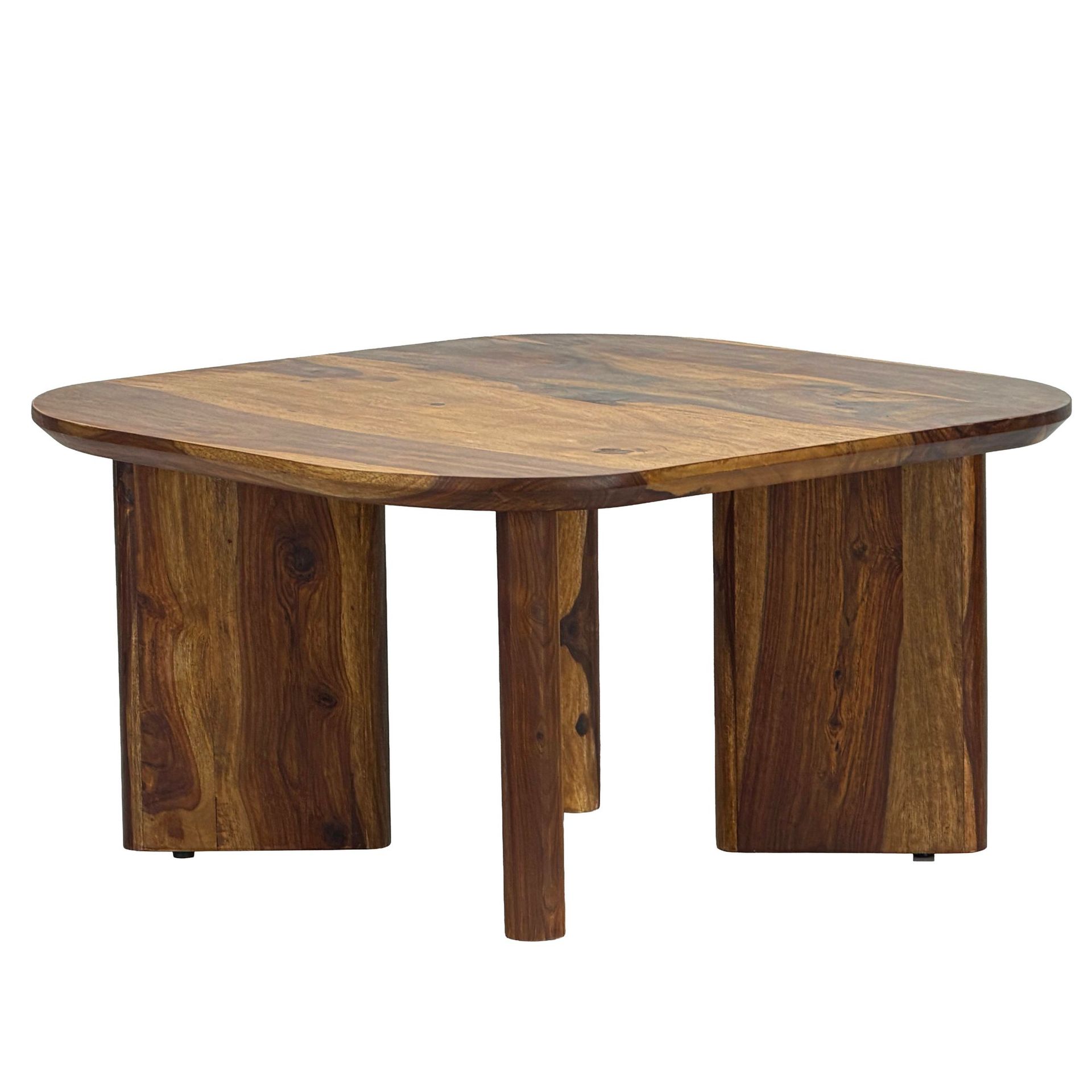 Ivoano Soffbord 60 cm Lantlig stil - Varm mörkbrun