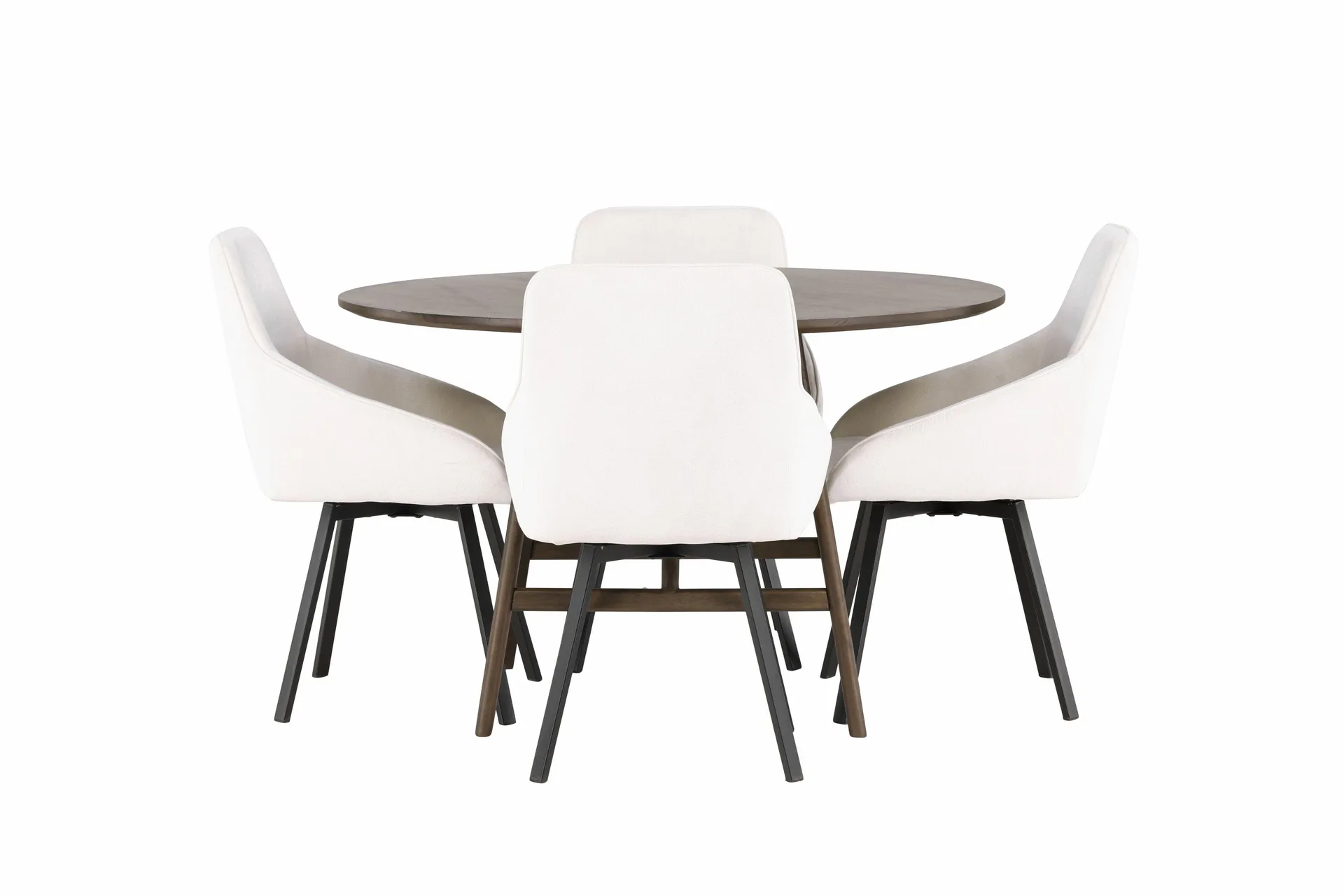 Kaseidon Matgrupp 100 cm Rund med 4 Rosie stolar - Beige