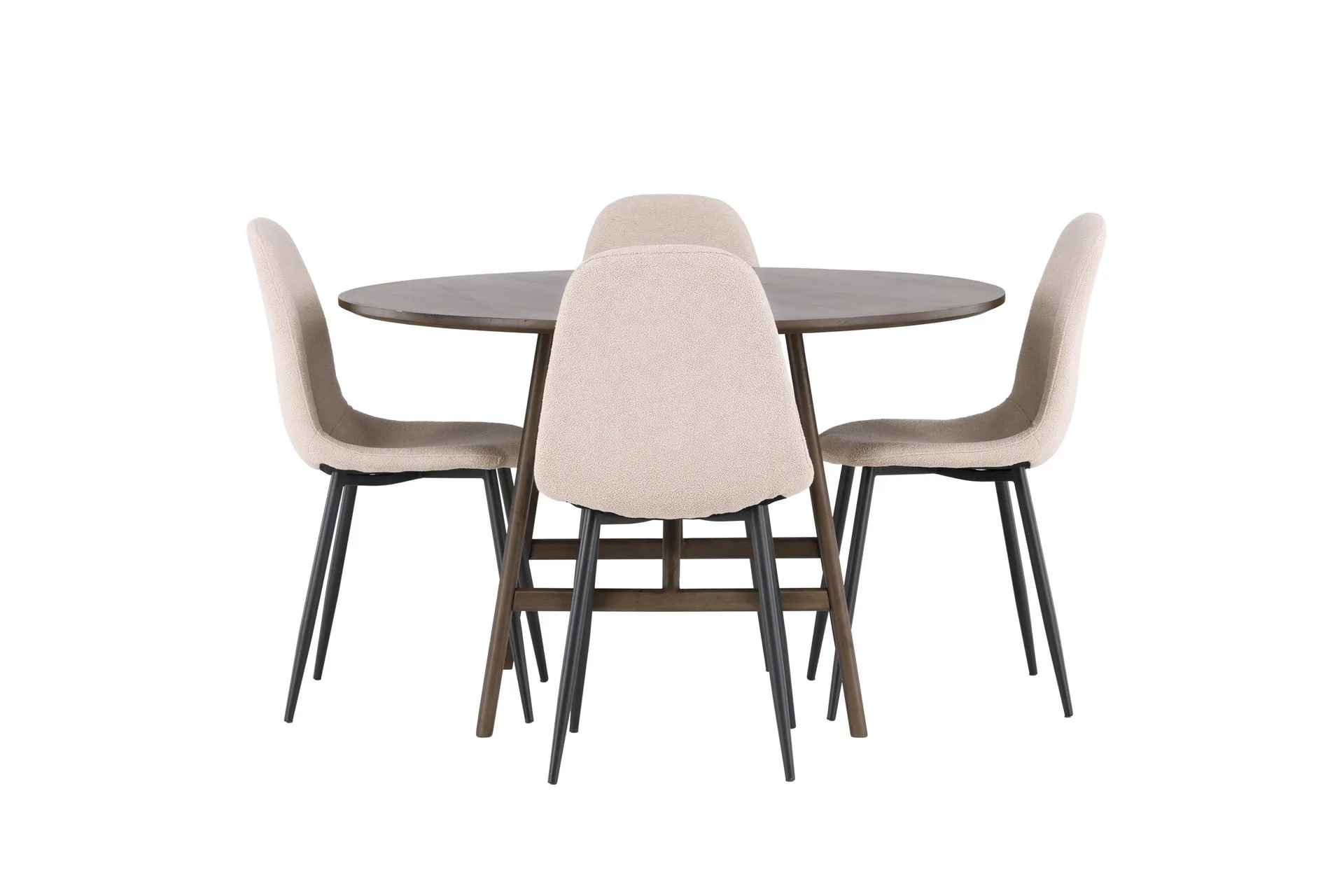 Kaseidon Matgrupp 100 cm Rund med 4 Polar stolar - Beige