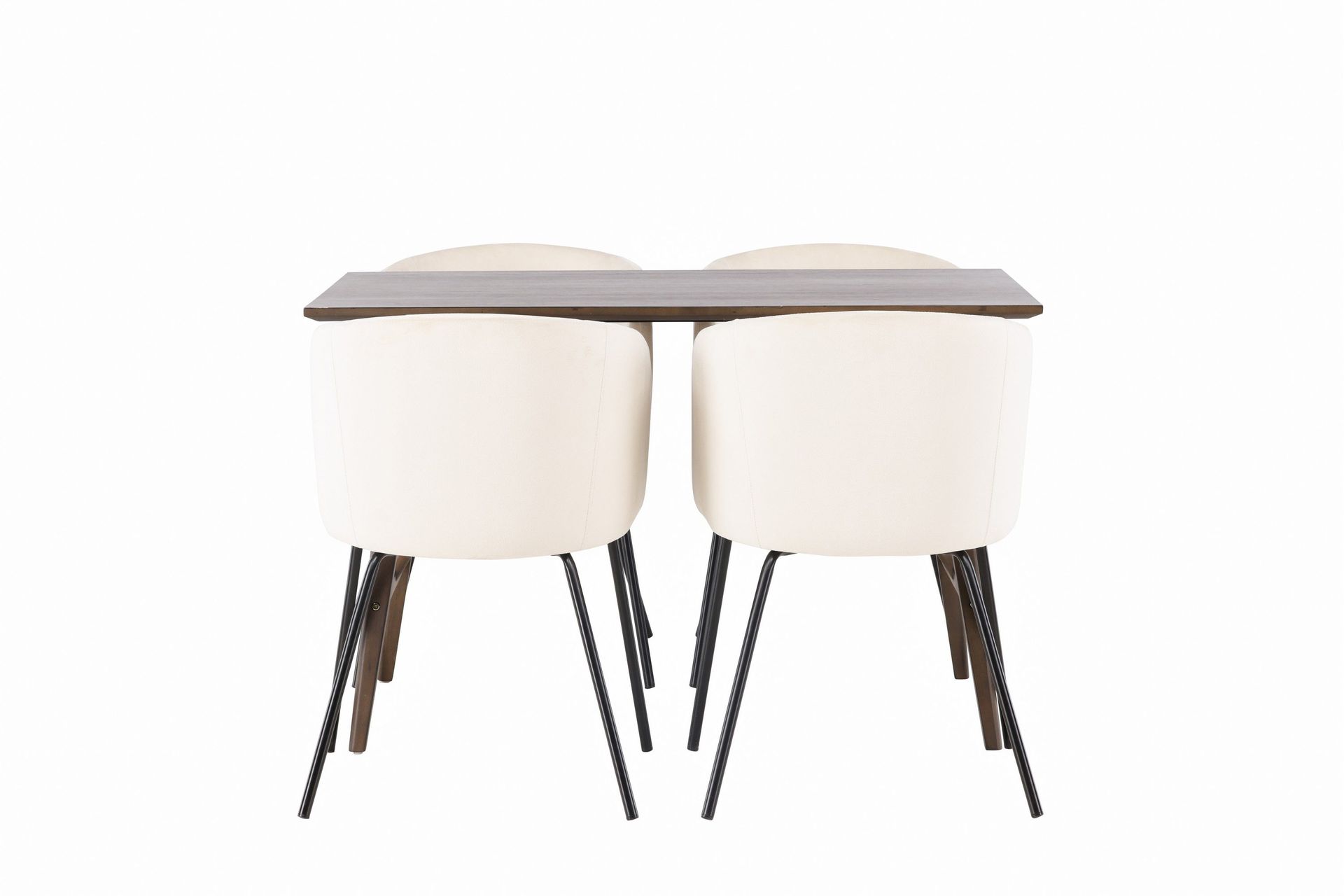 kaseidon matgrupp 120 cm rektangulär med 4 berit stolar - beige