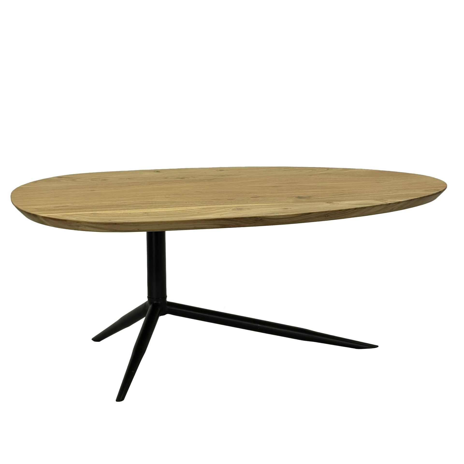Kelora Soffbord 87 cm Oval - Naturligt ljusbrun/svart