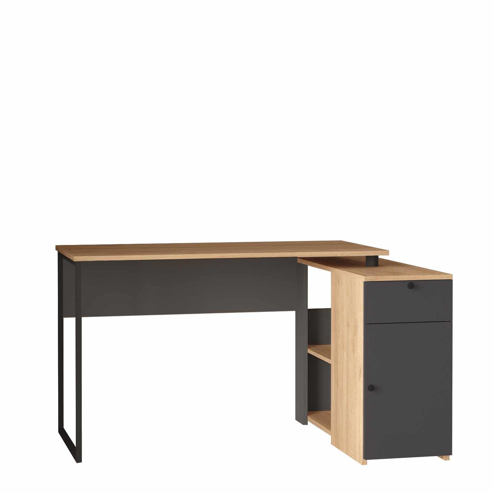 Fenvik Skrivbord 129,8x70x90 cm - Naturlig och antracit