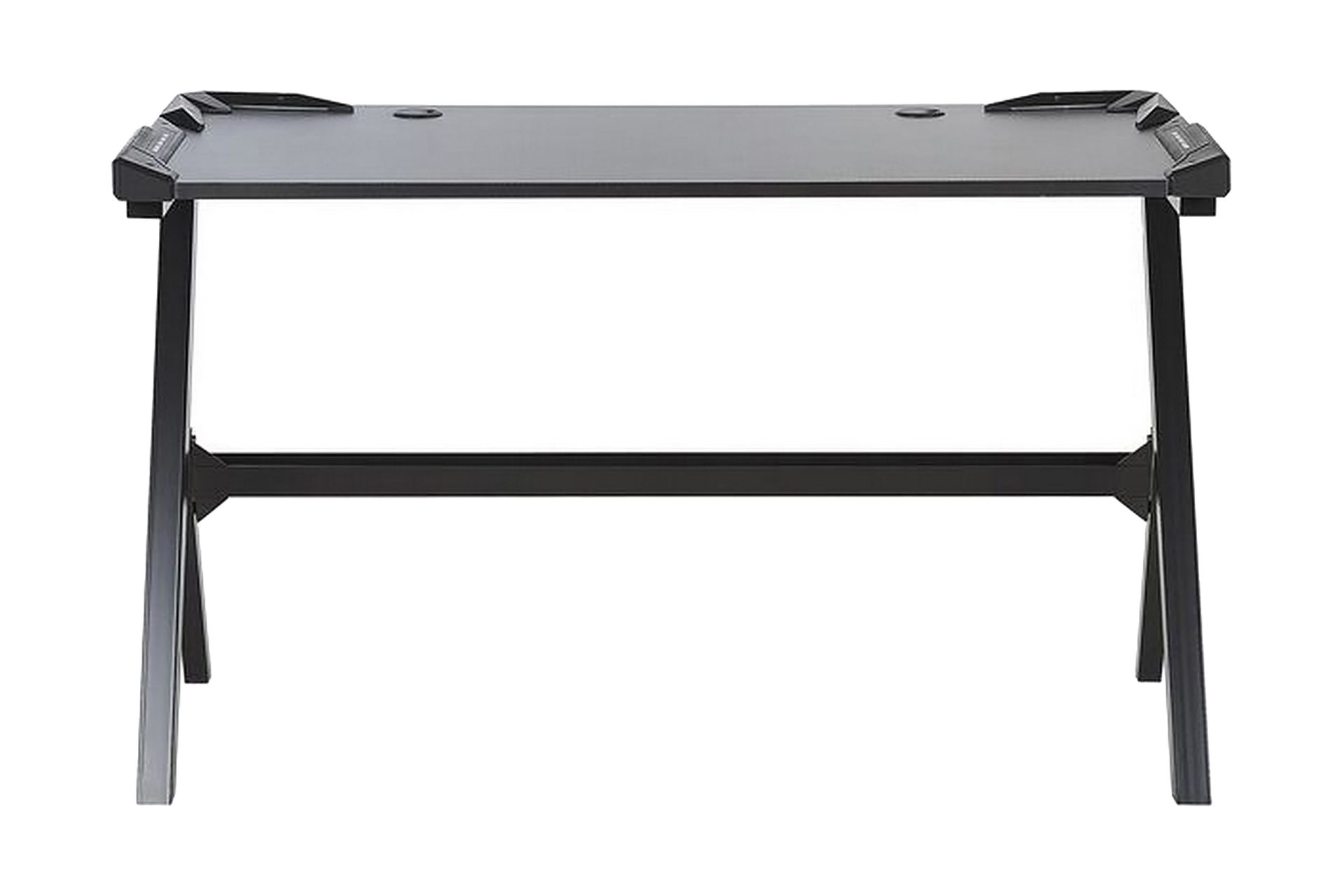 Danvers Gamingbord 120 cm med LED-belysning - Svart/Grå