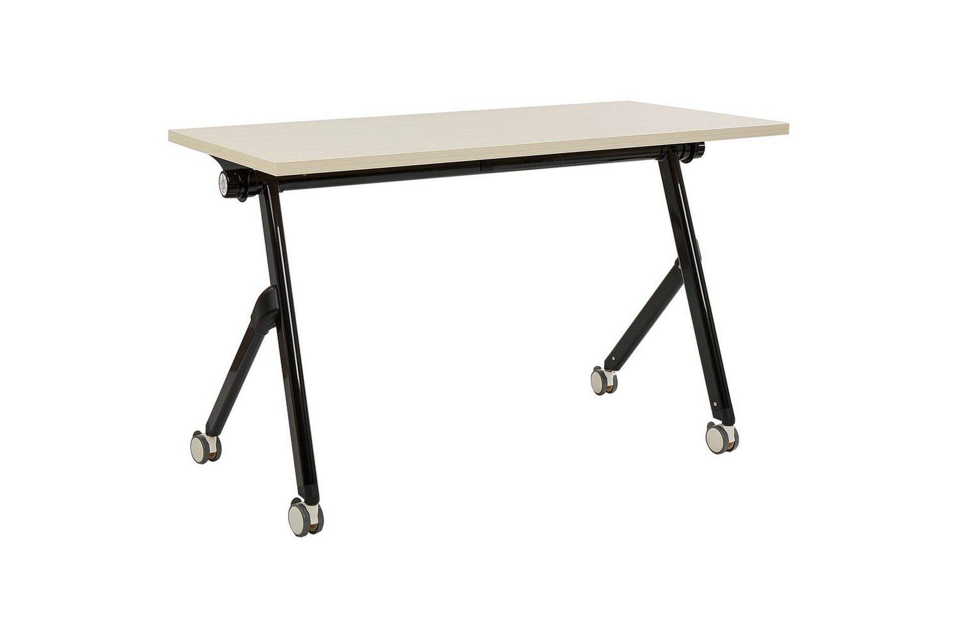 Hopf&auml;llbart skrivbord Bendi Ljus tr&auml;/svart, 120x60x75 cm - Ljus tr&auml;/svart, 120x60x75 cm