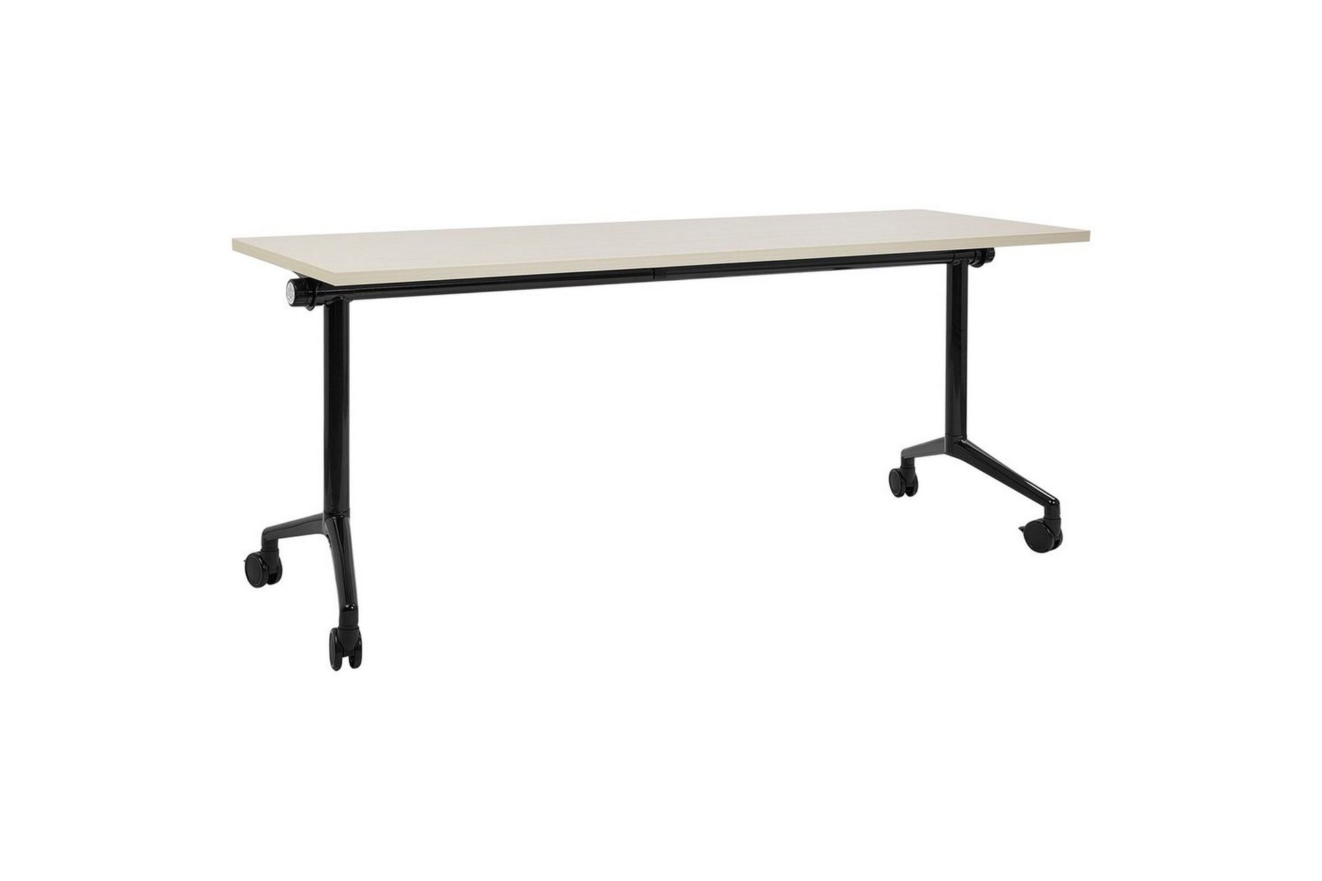 Hopfällbart skrivbord Cavi Ljus trä/svart, 180x60x75 cm - Ljus trä/svart, 180x60x75 cm