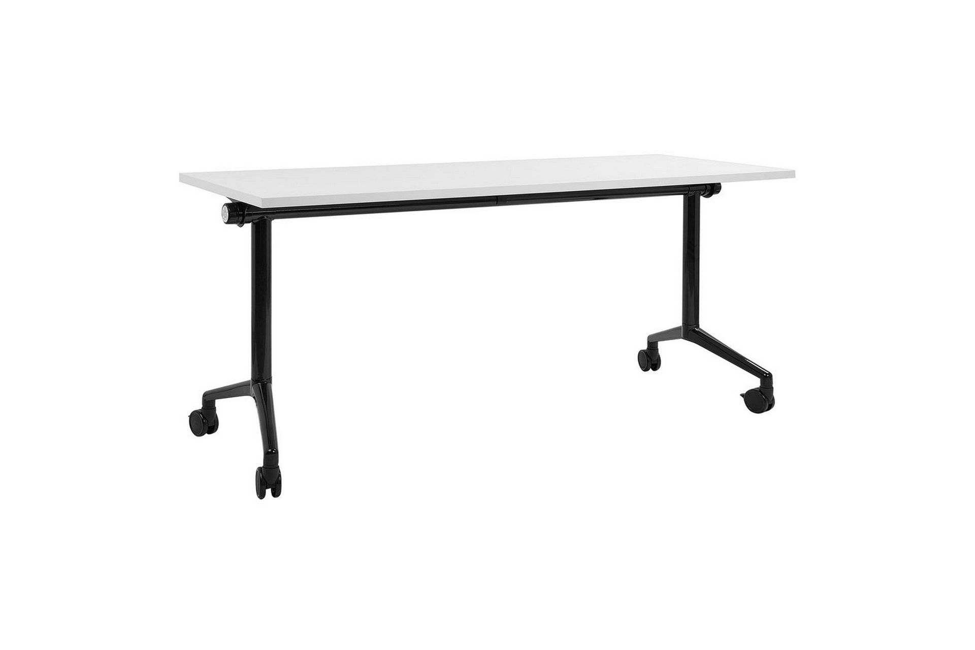 Hopf&auml;llbart skrivbord Cavi Vit/Svart, 160x60x75 cm - Vit/Svart, 160x60x75 cm