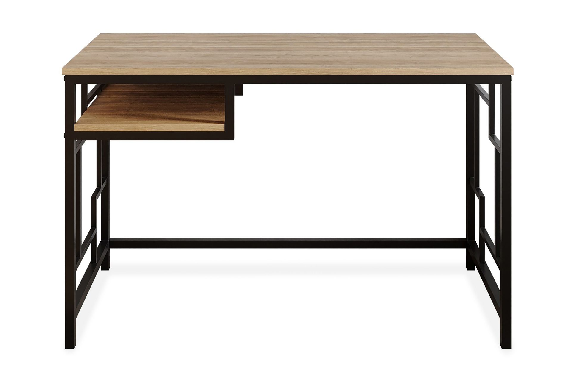 Amsberg Skrivbord 120 cm med F&ouml;rvaring Hylla - Svart