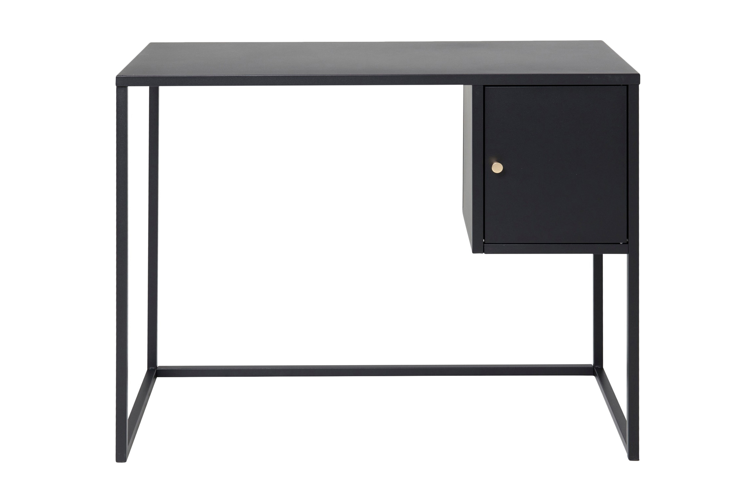 Bakal Skrivbord 95 cm med Förvaring Skåp Svart