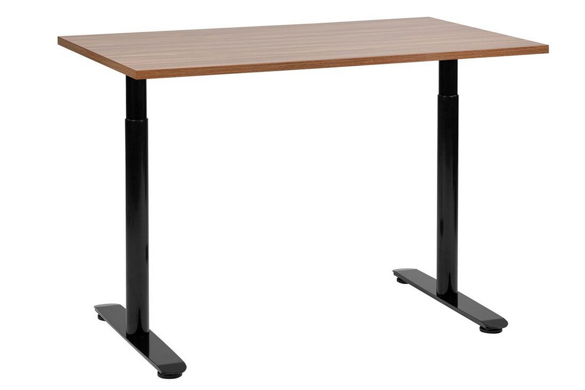 Banner Skrivbord 72x120 cm - M&ouml;rkt tr&auml;/Svart